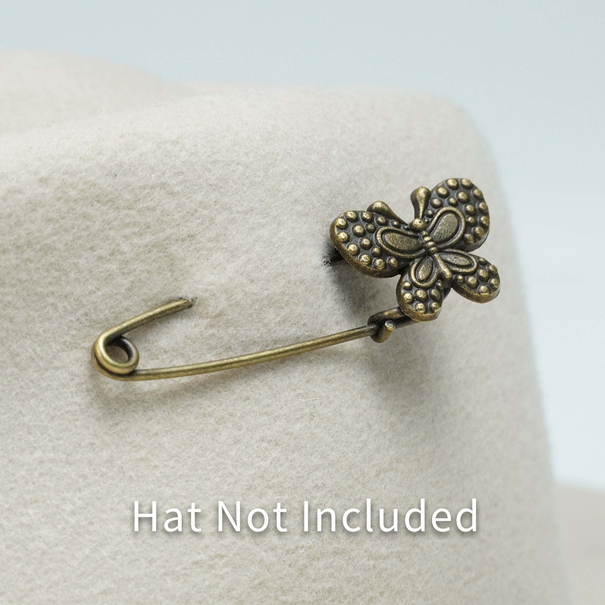 VINTAGE COPPER BUTTERFLY HAT PIN