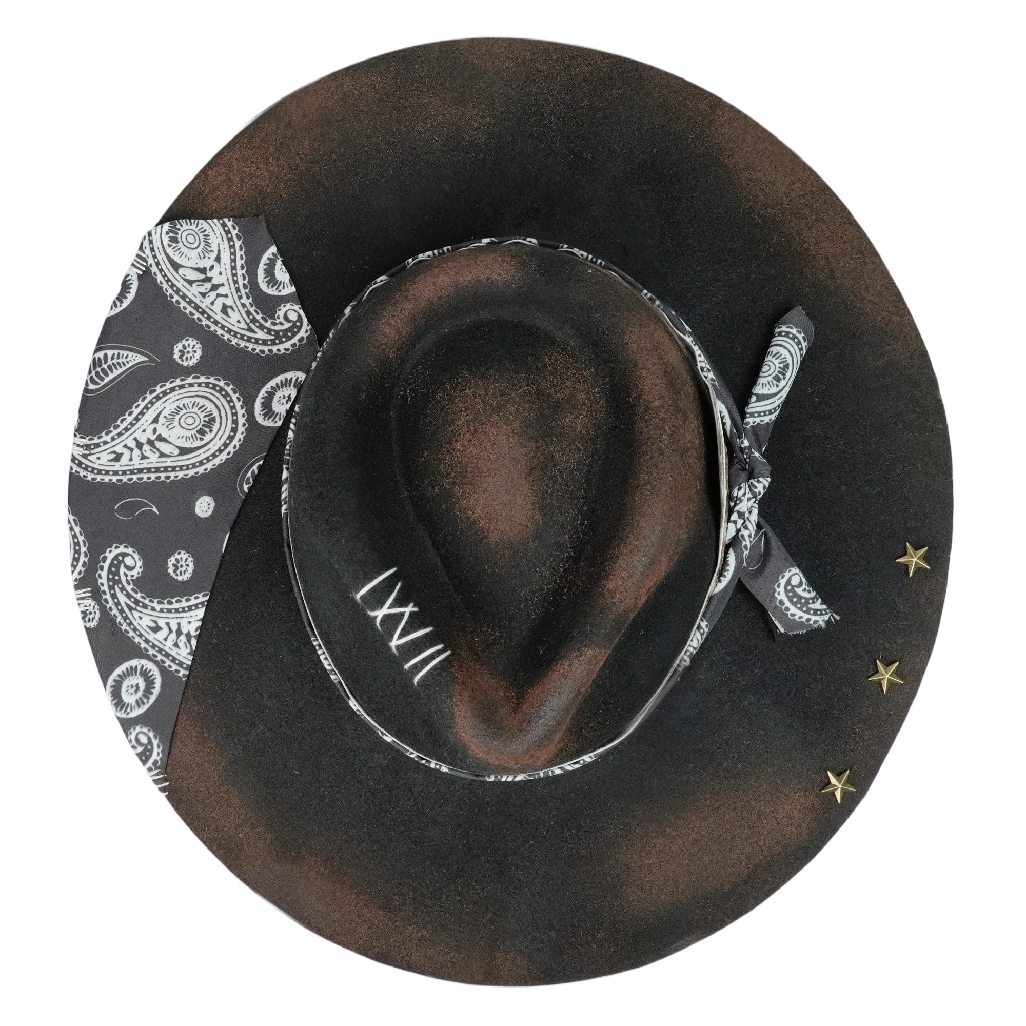 Architectural Felt Hat – Straight Brim, Retro Card Trim