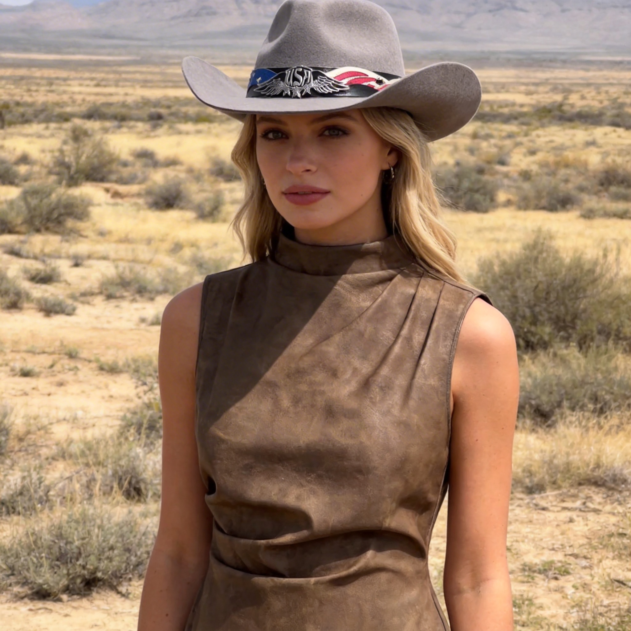 Teardrop Hat – Custom Print on Leather