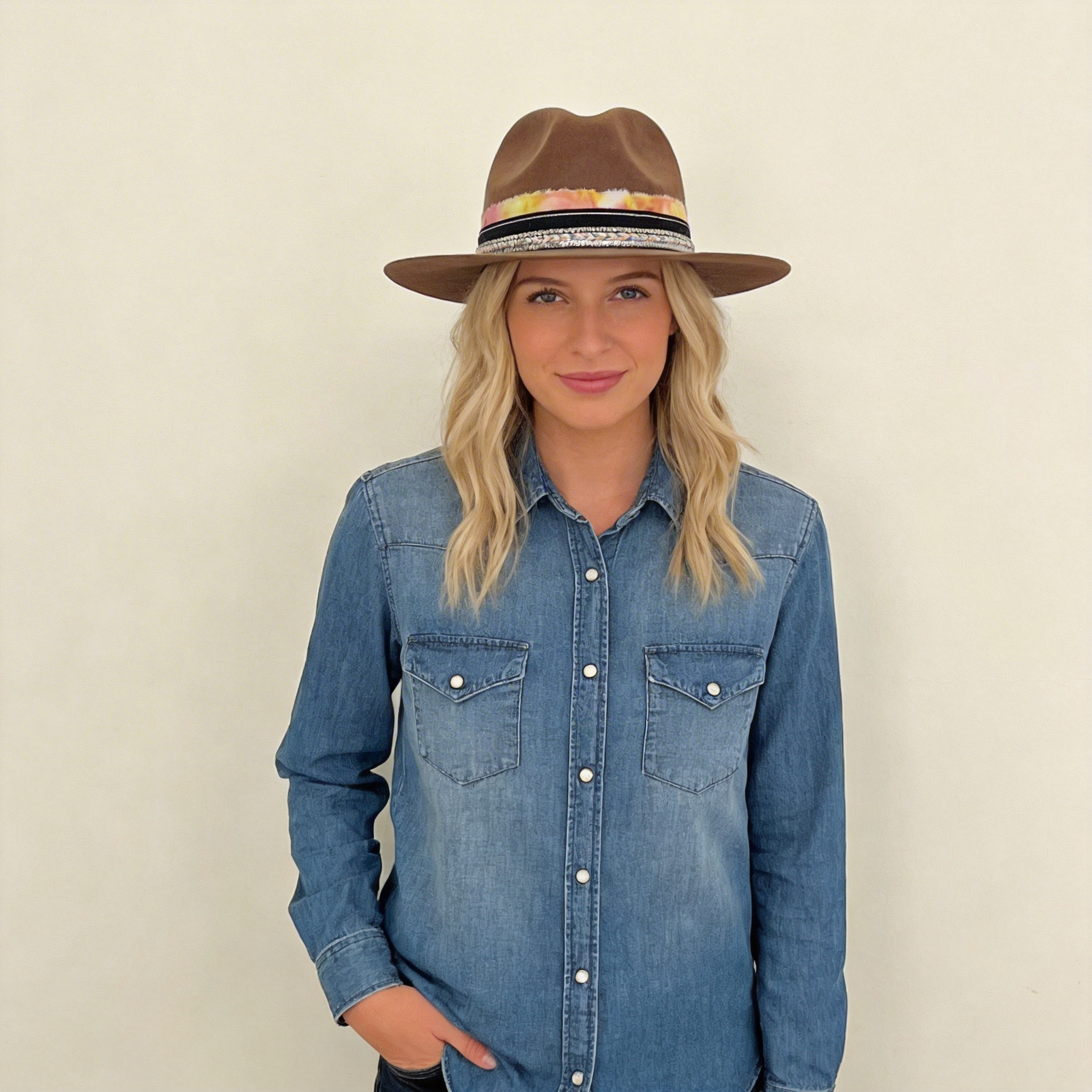Warm Brown Fedora – Dual Custom Bands