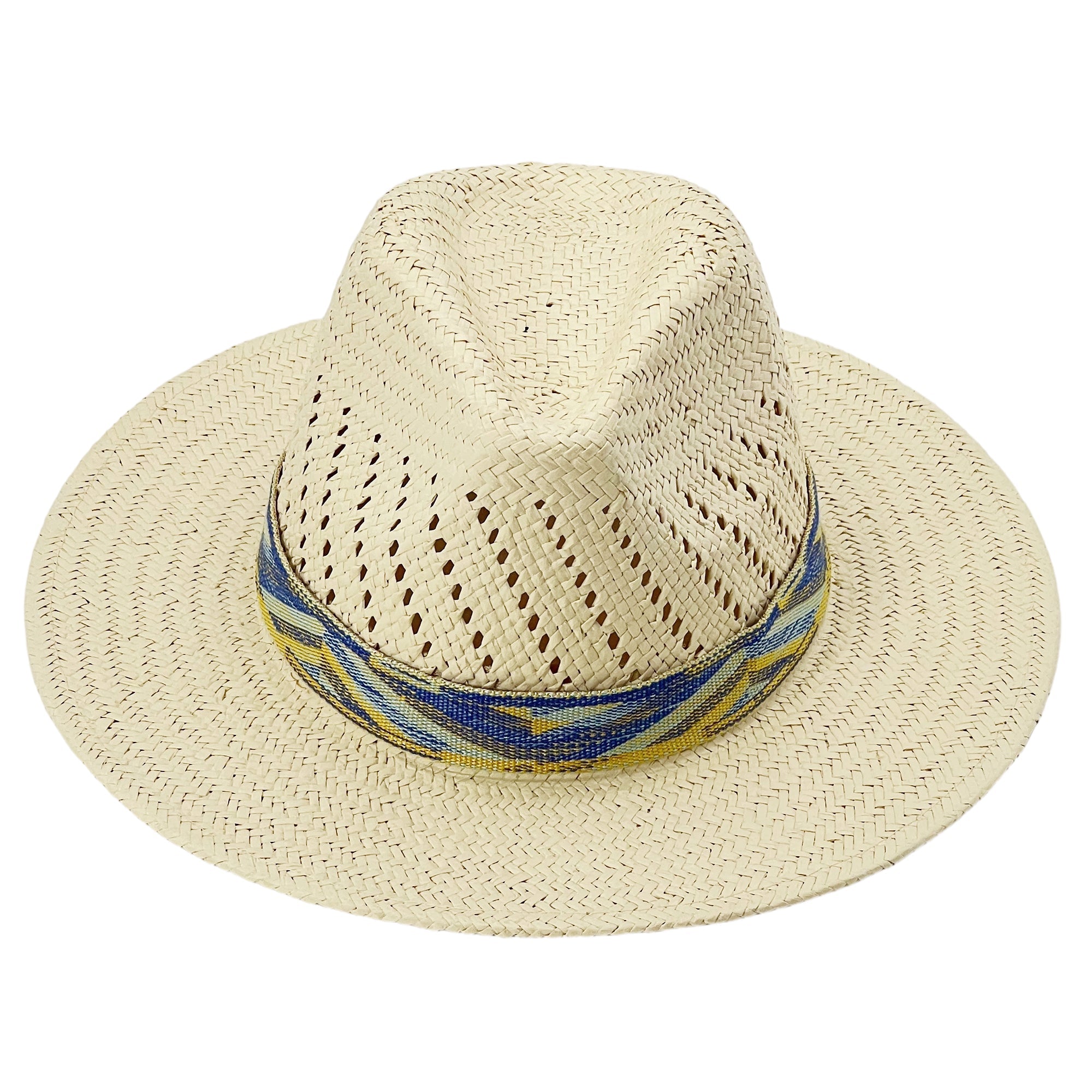 Chic Straw Hat – Woven Trim