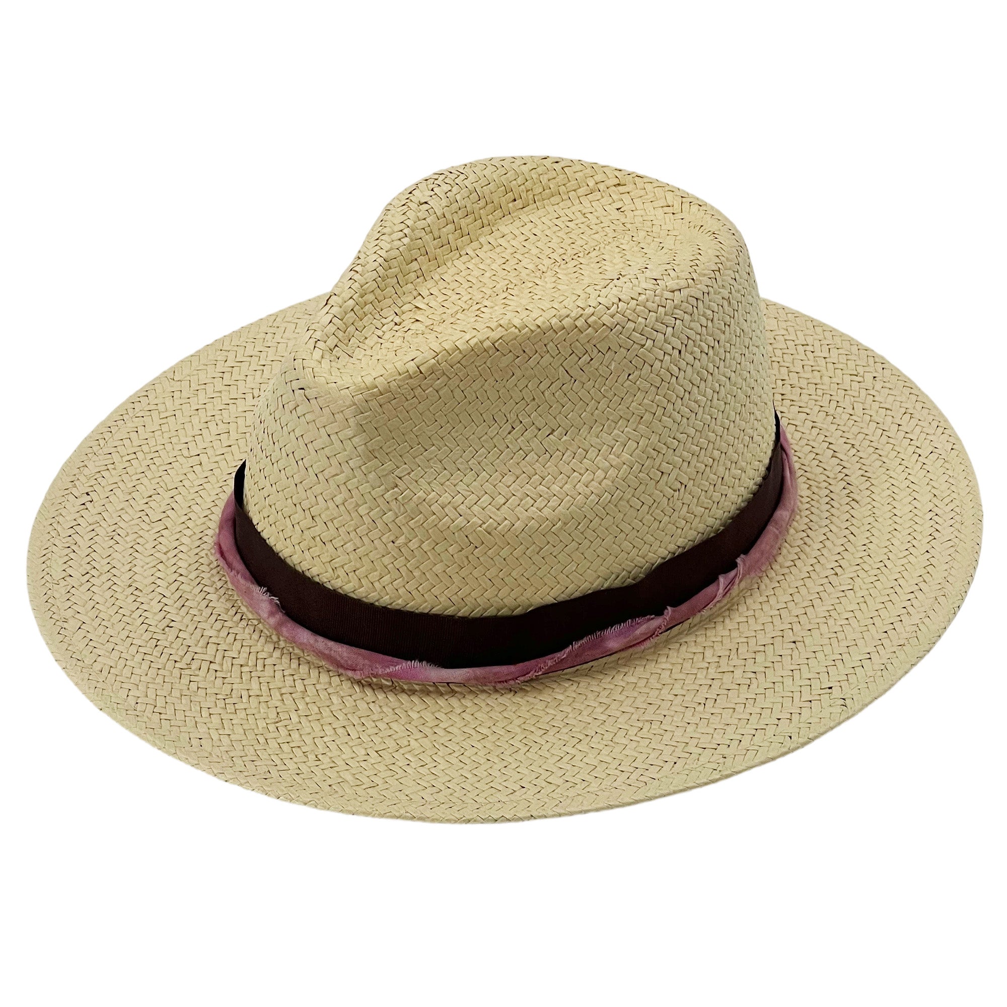 Oatmeal Straw Hat – Tie-Dye Band Accent