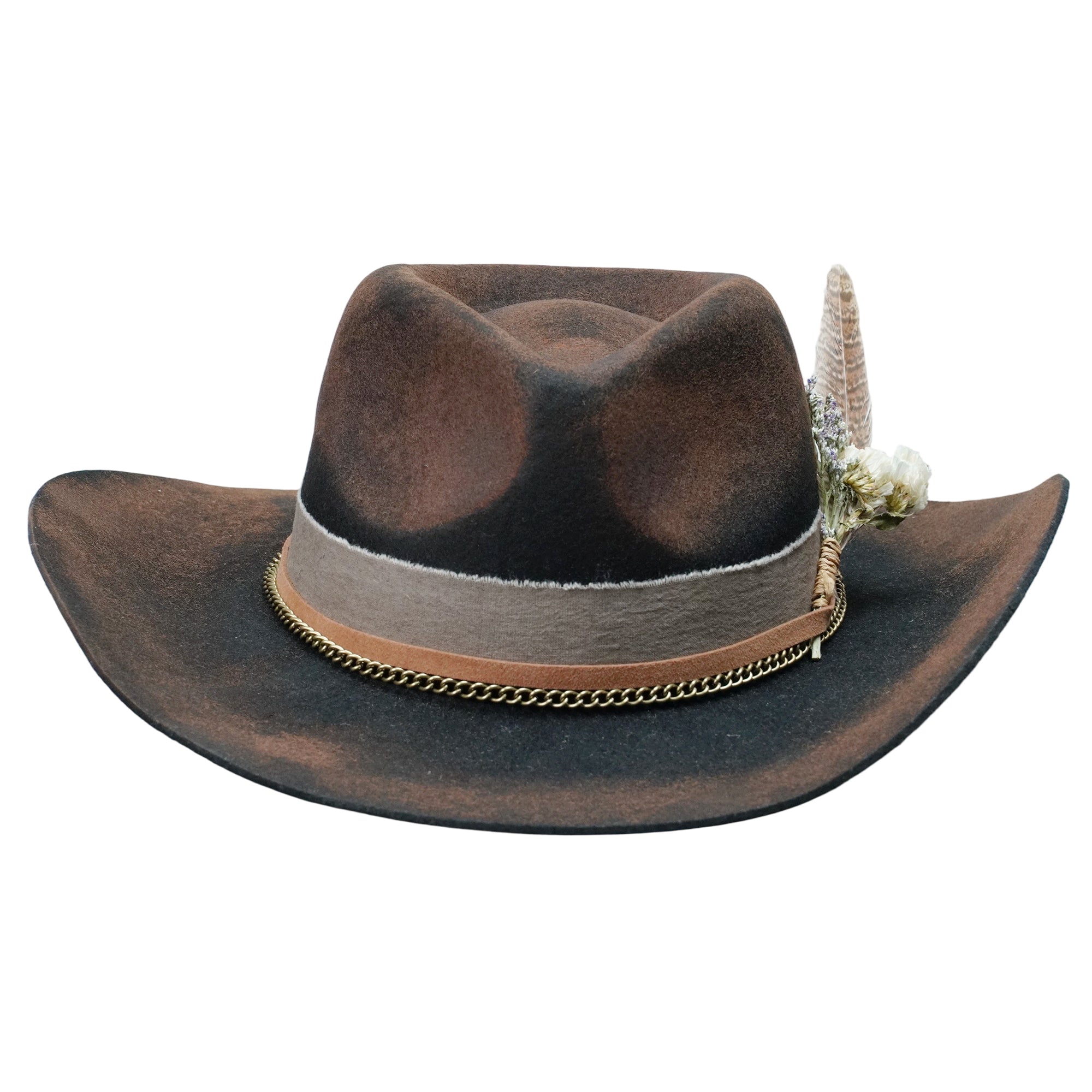 Classic Teardrop Crown - Black with Rustic Design