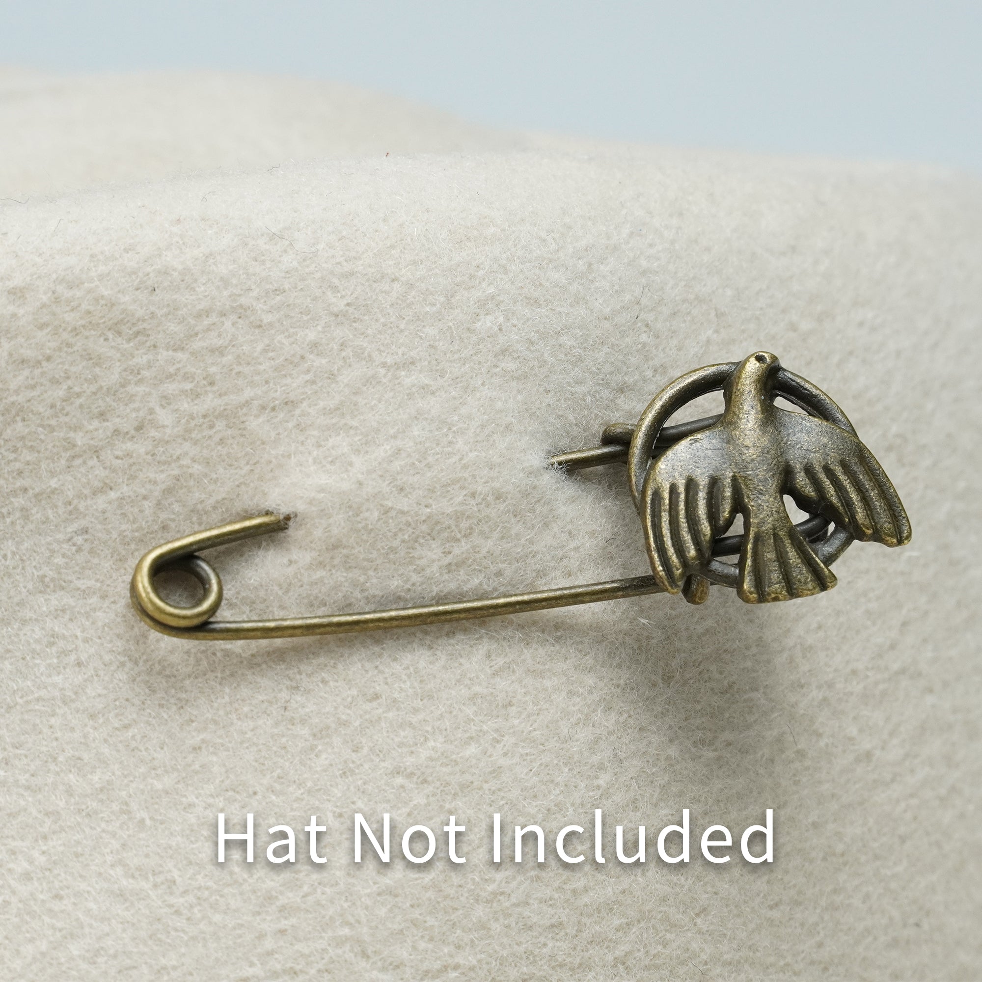 VINTAGE COPPER DOVE HAT PIN