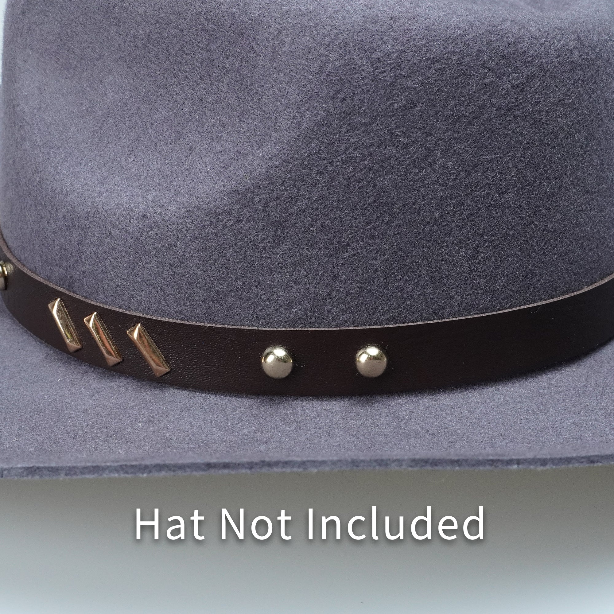 BLACK BROWN GOLD STUD HAT BAND