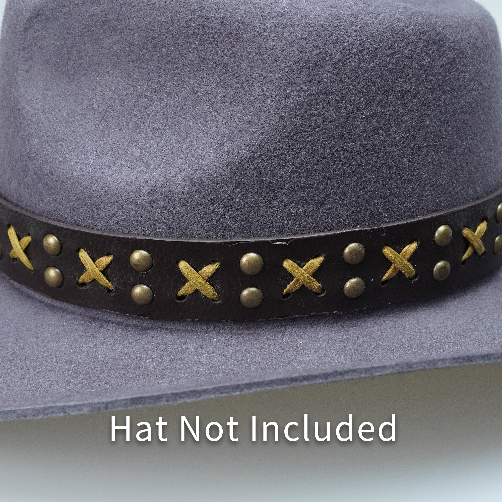 BRAIDED ROPE METAL LEATHER HAT BAND