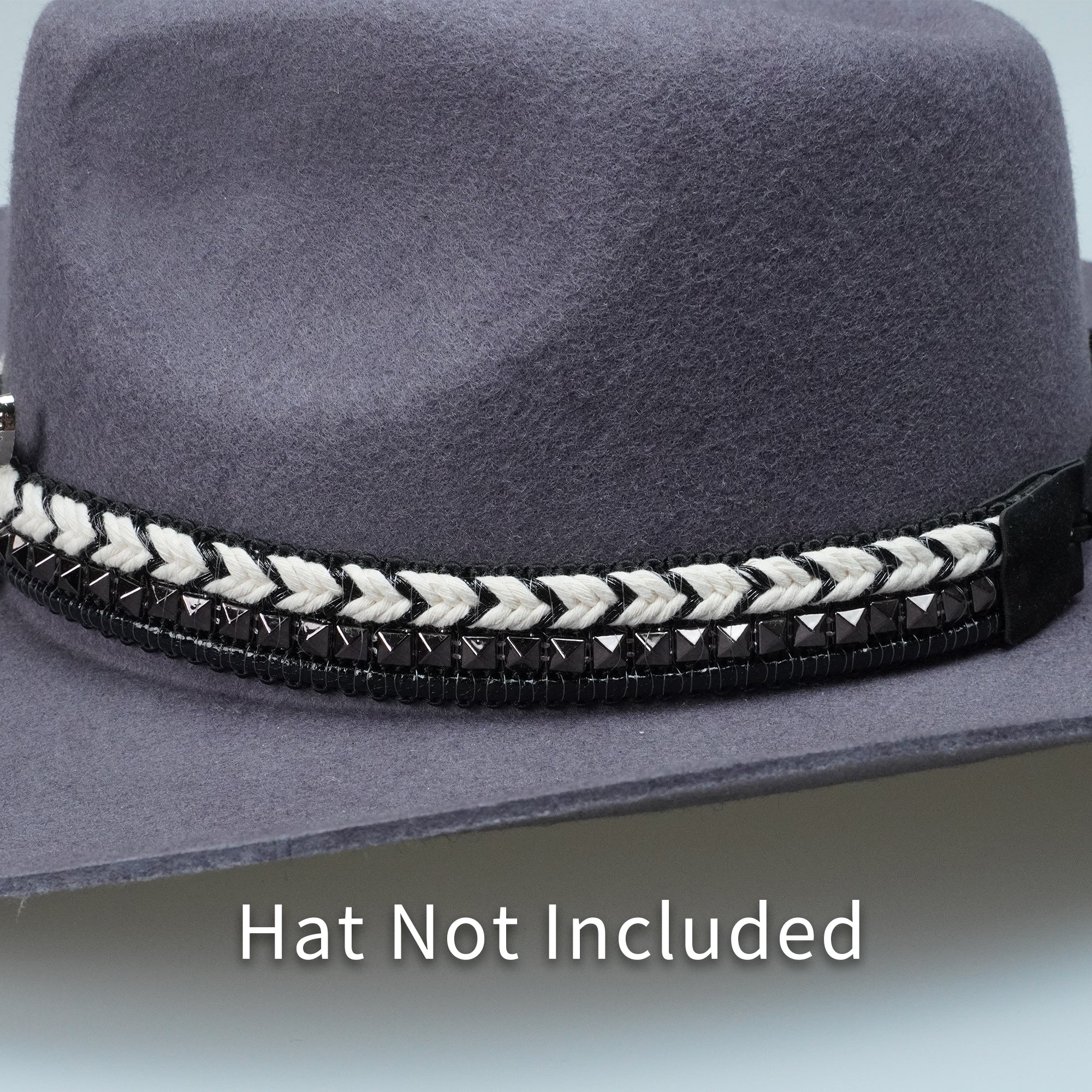 WOVEN BULL HEAD METAL HAT BAND