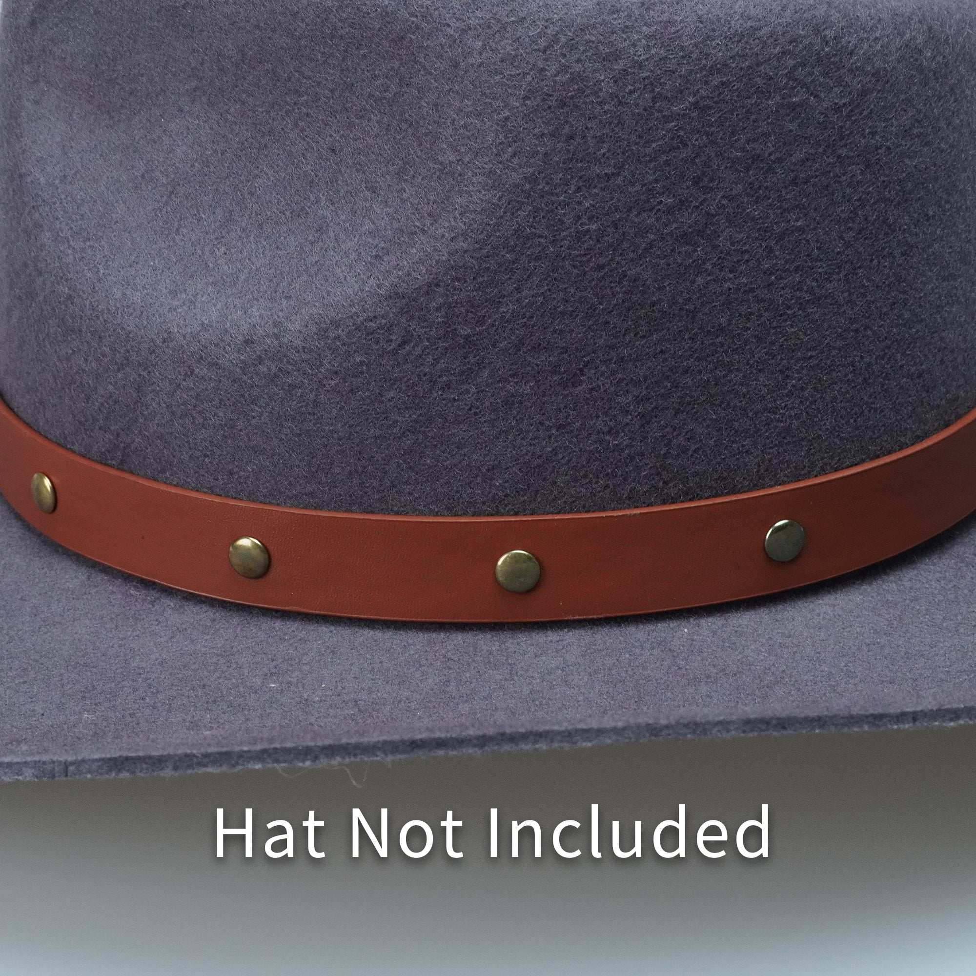 COPPER STUDDED LEATHER HAT BAND