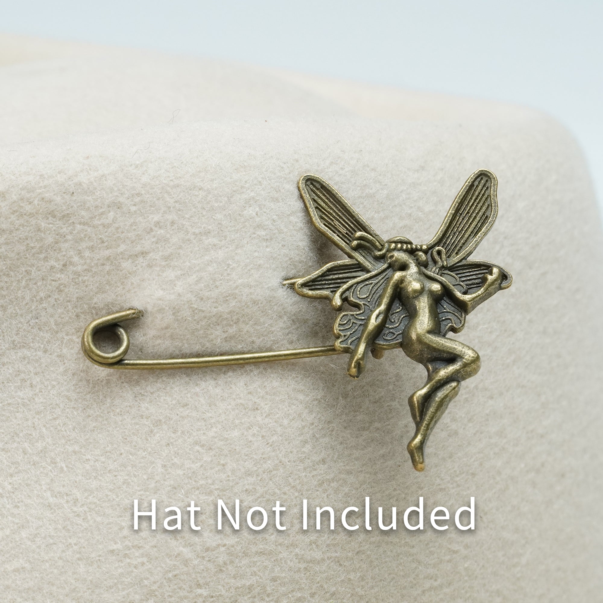 VINTAGE COPPER ANGEL HAT PIN