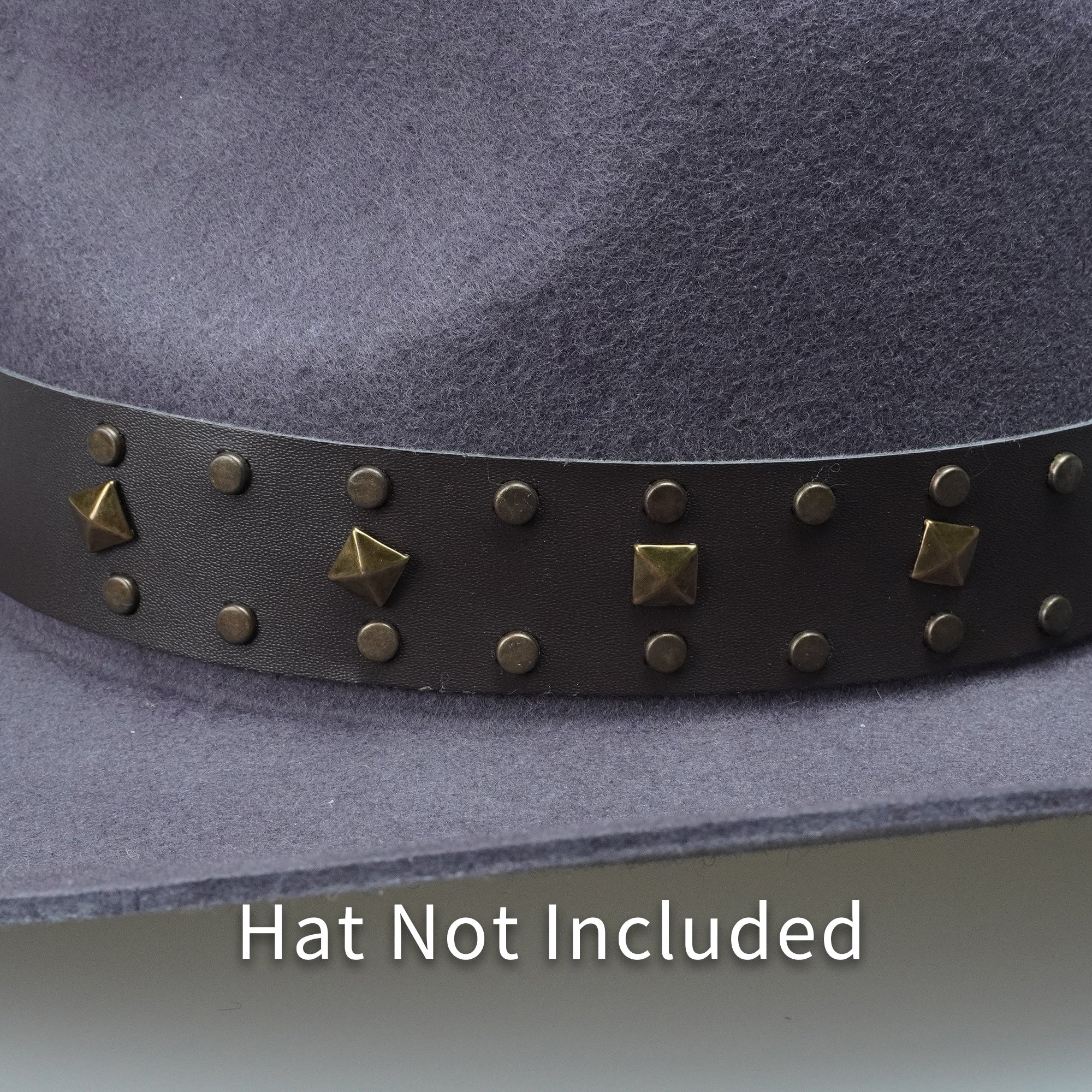 SHEEP HEAD STUDD LEATHER HAT BAND
