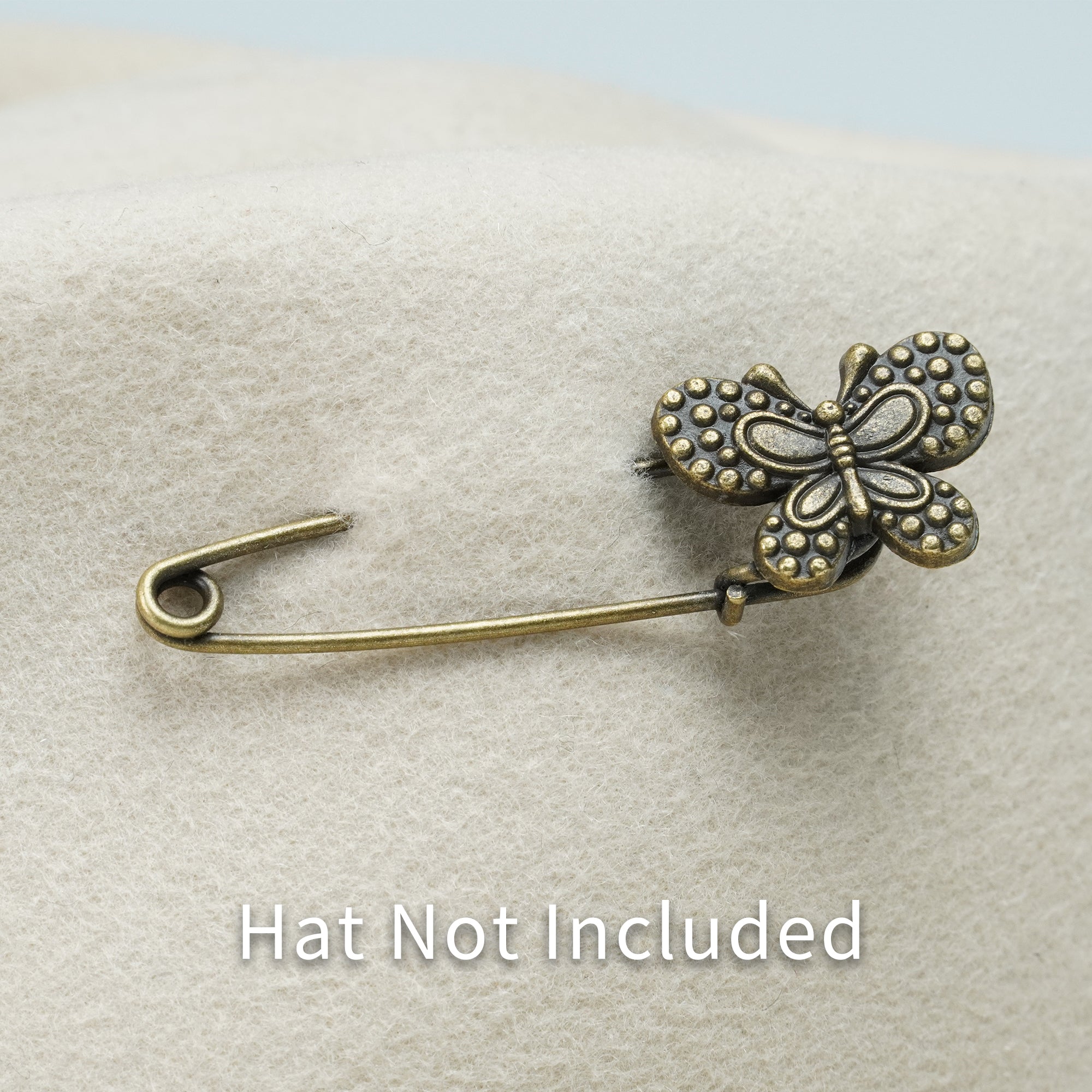 VINTAGE COPPER BUTTERFLY HAT PIN