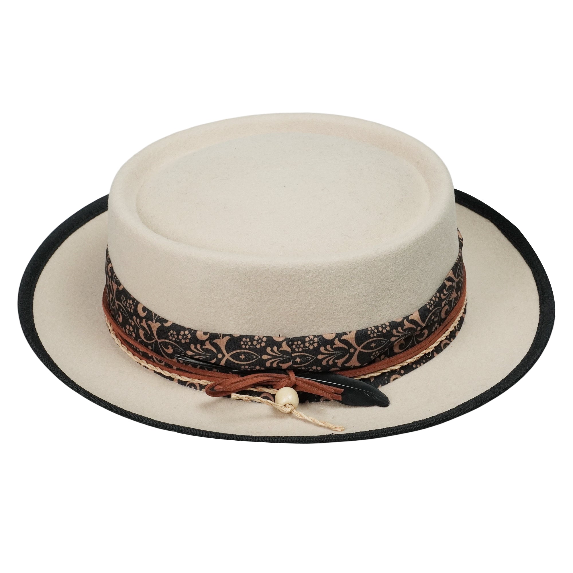 Refined Felt Hat – Iconic Crown Shape, Artisan Fabric Band