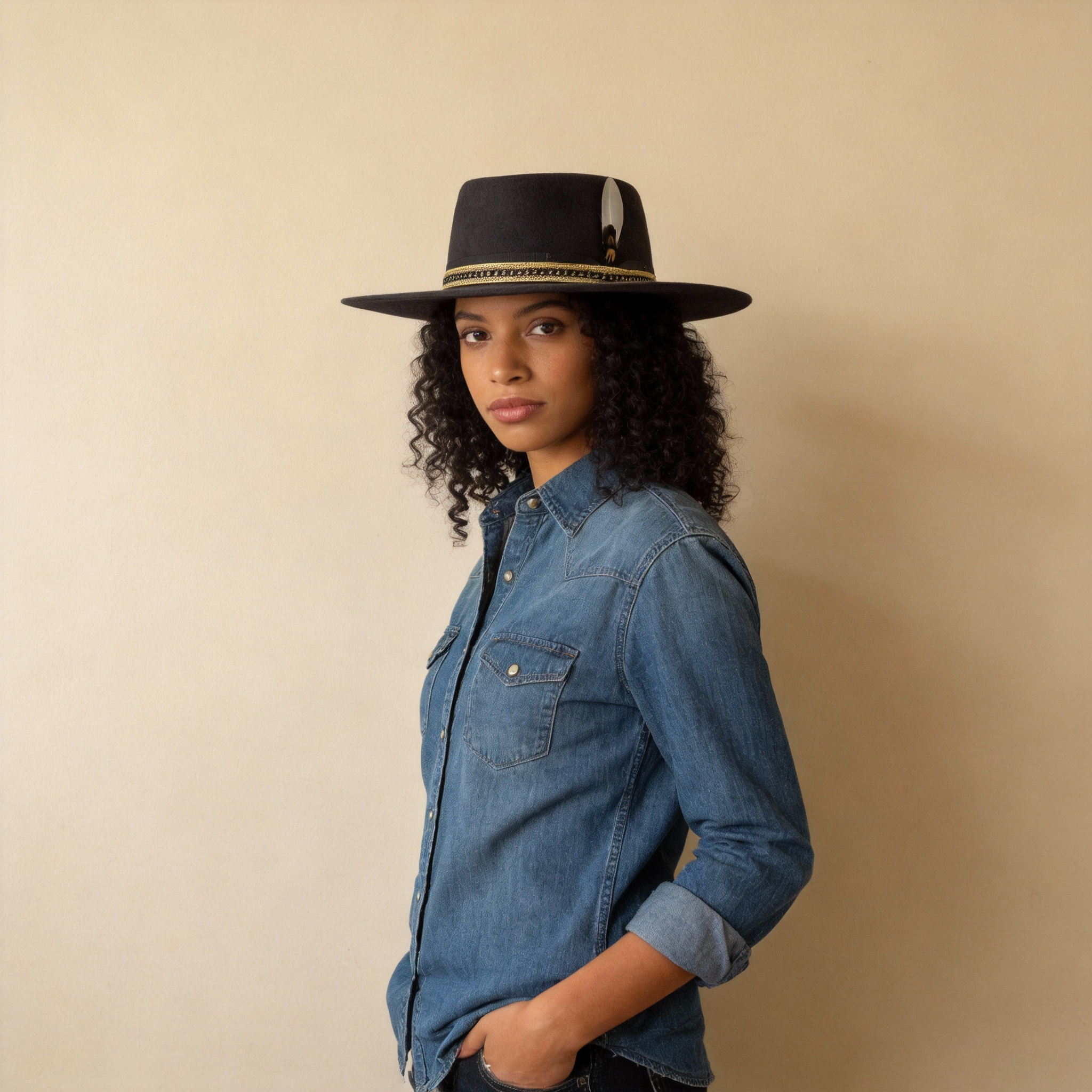 Artisan Black Felt Gambler Hat