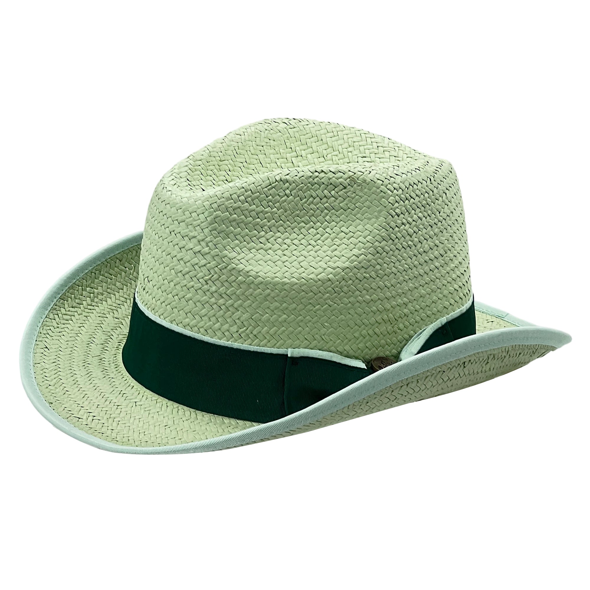 Green Clasp – Light Brim Straw Hat