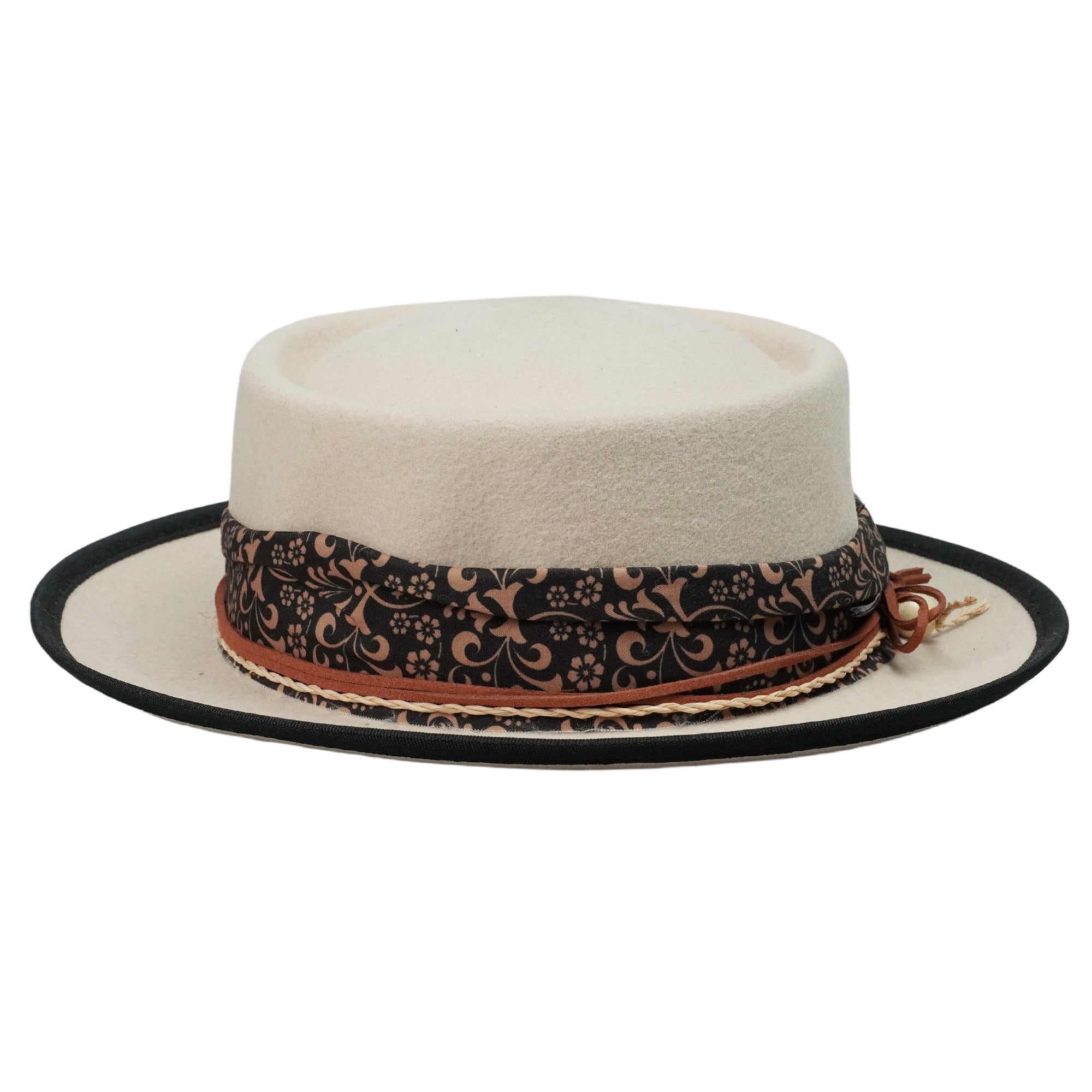 Refined Felt Hat – Iconic Crown Shape, Artisan Fabric Band