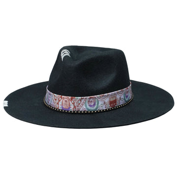 Modern Black Hat: Custom Fabric and Simple Tie