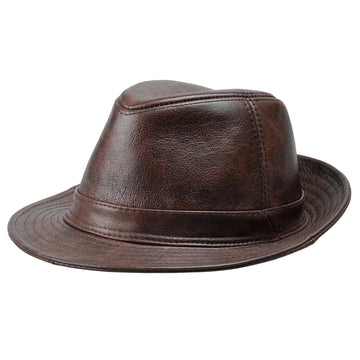 Premium Brown Leather Hat