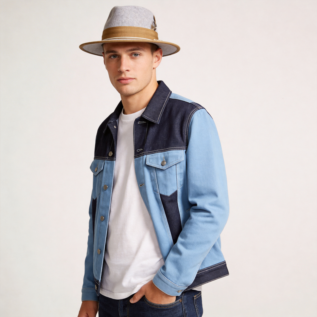 Modern Stone Hat Fedora Refined Cord & Clasp