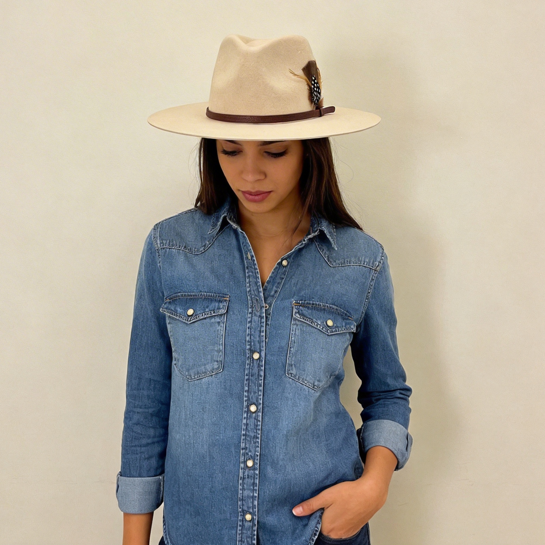 Contemporary Beige Hat