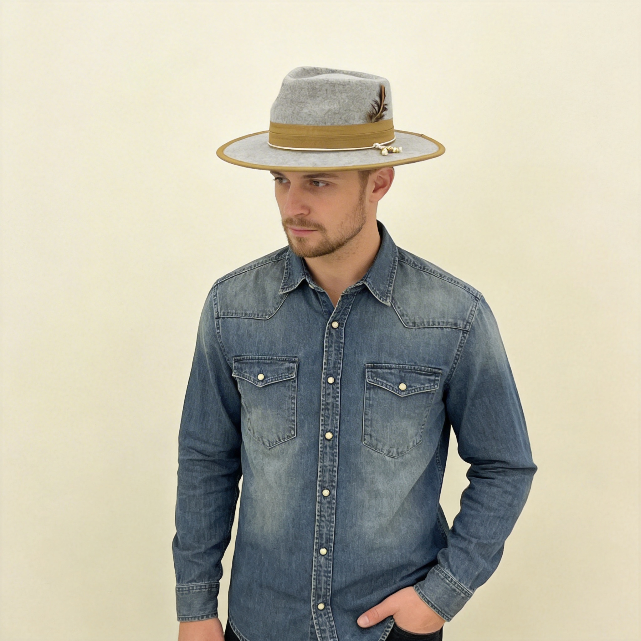 Modern Stone Hat – Refined Cord & Clasp
