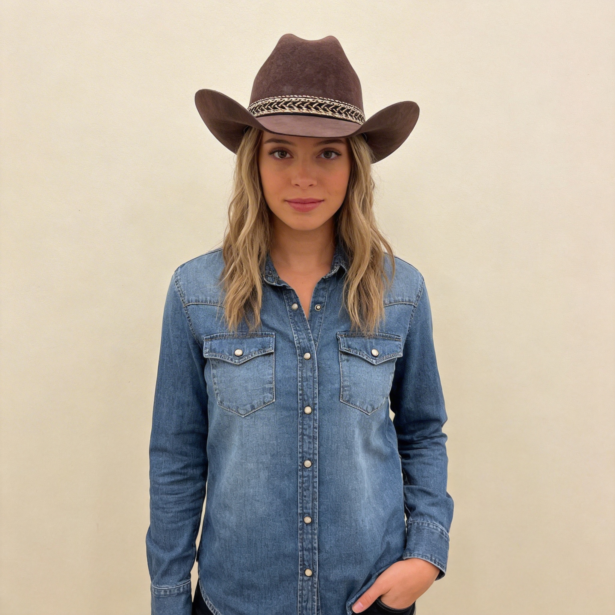 Chestnut Cowboy Hat – Custom Woven Band