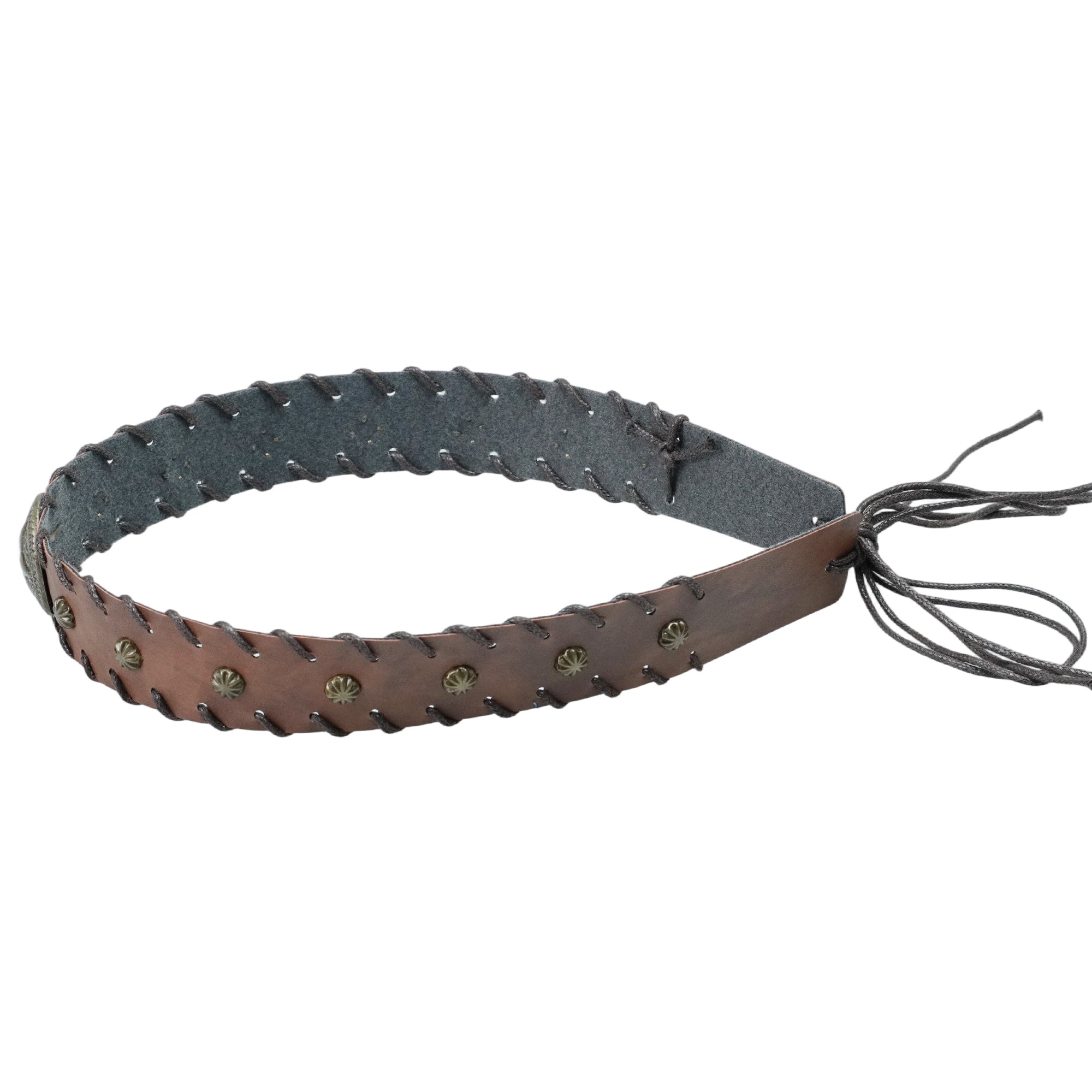 VINTAGE STAR METAL LEATHER HAT BAND