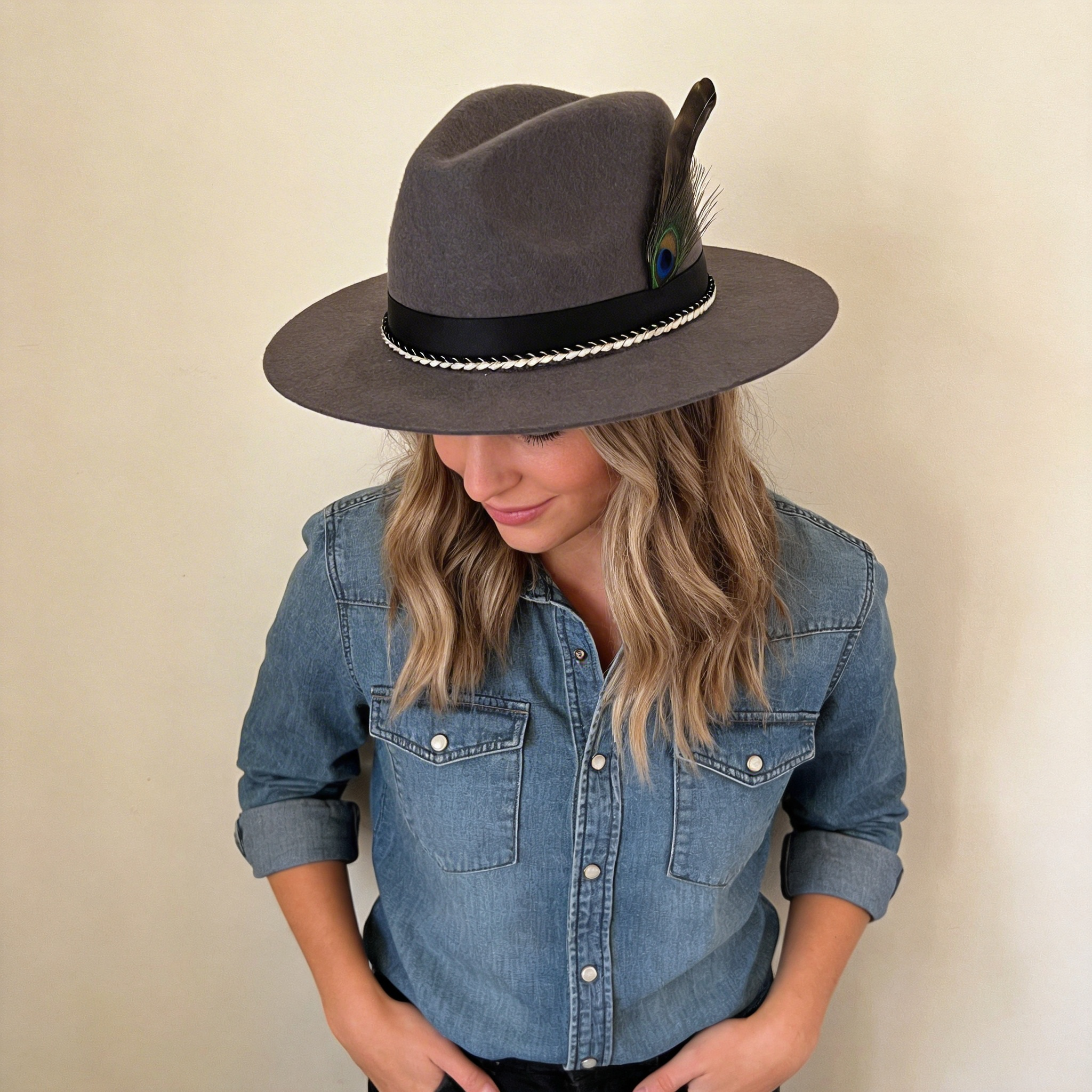 Custom Woven Band Hat – Deep Gray