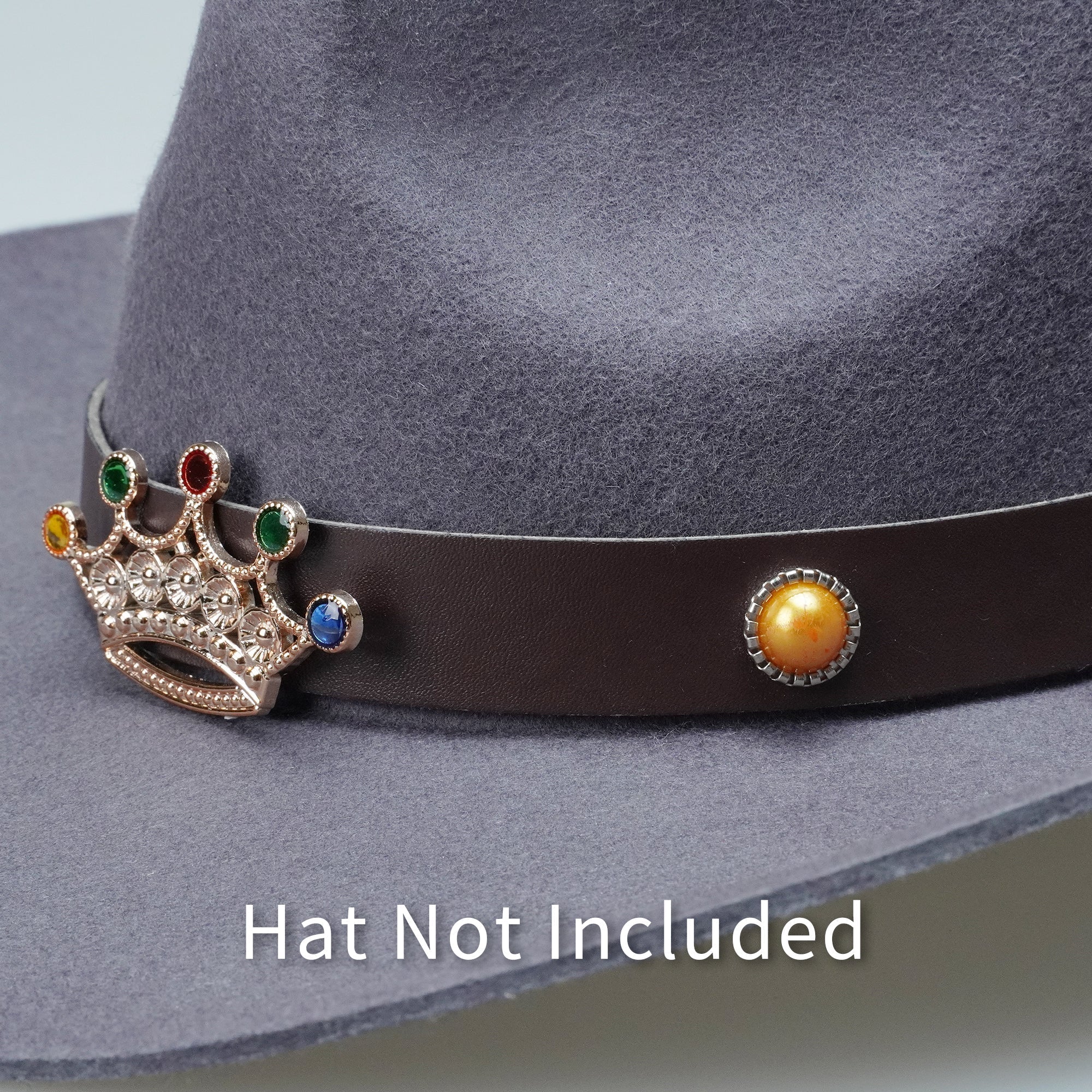 ROYAL CROWN LEATHER HAT BAND