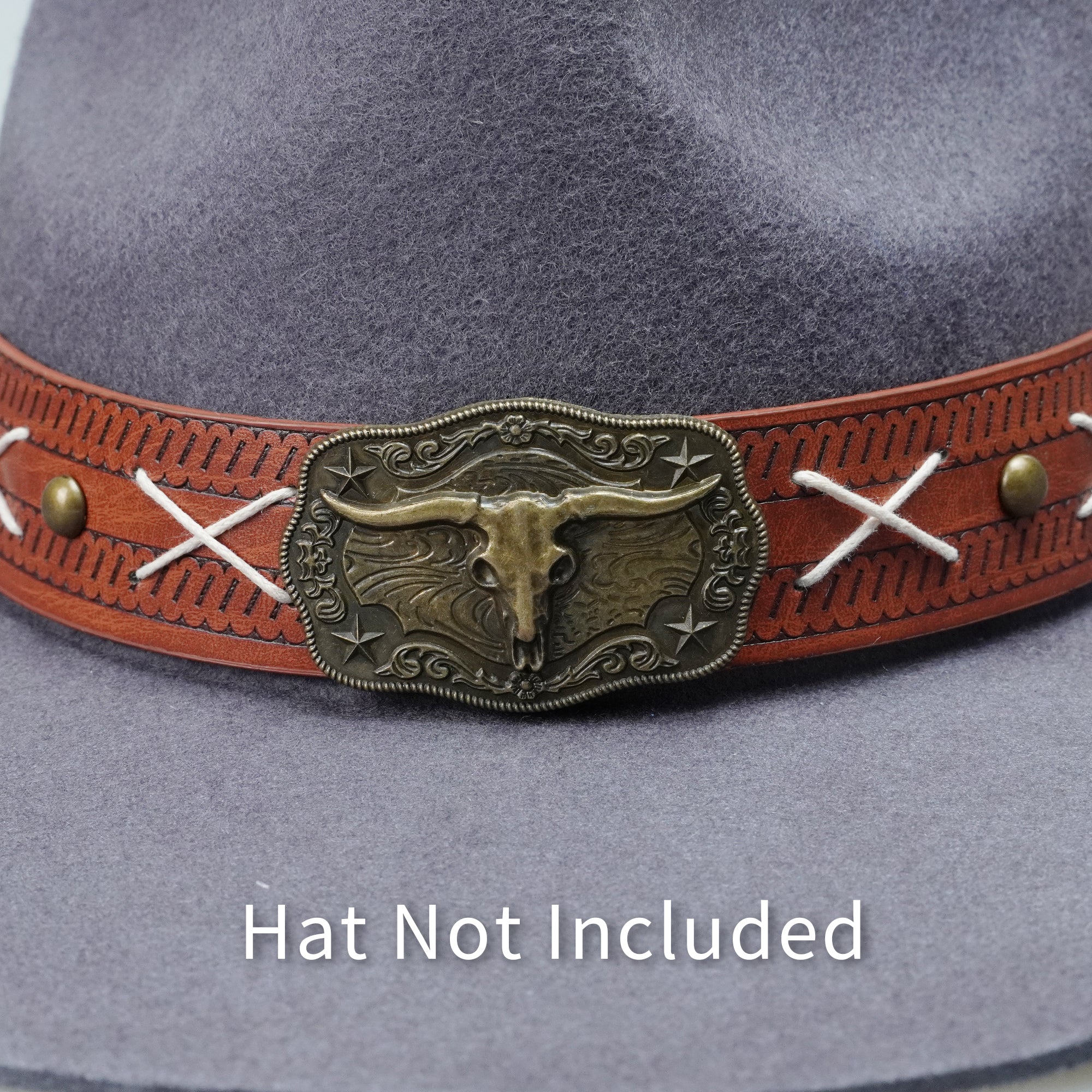 VINTAGE GOAT METAL LEATHER HAT BAND