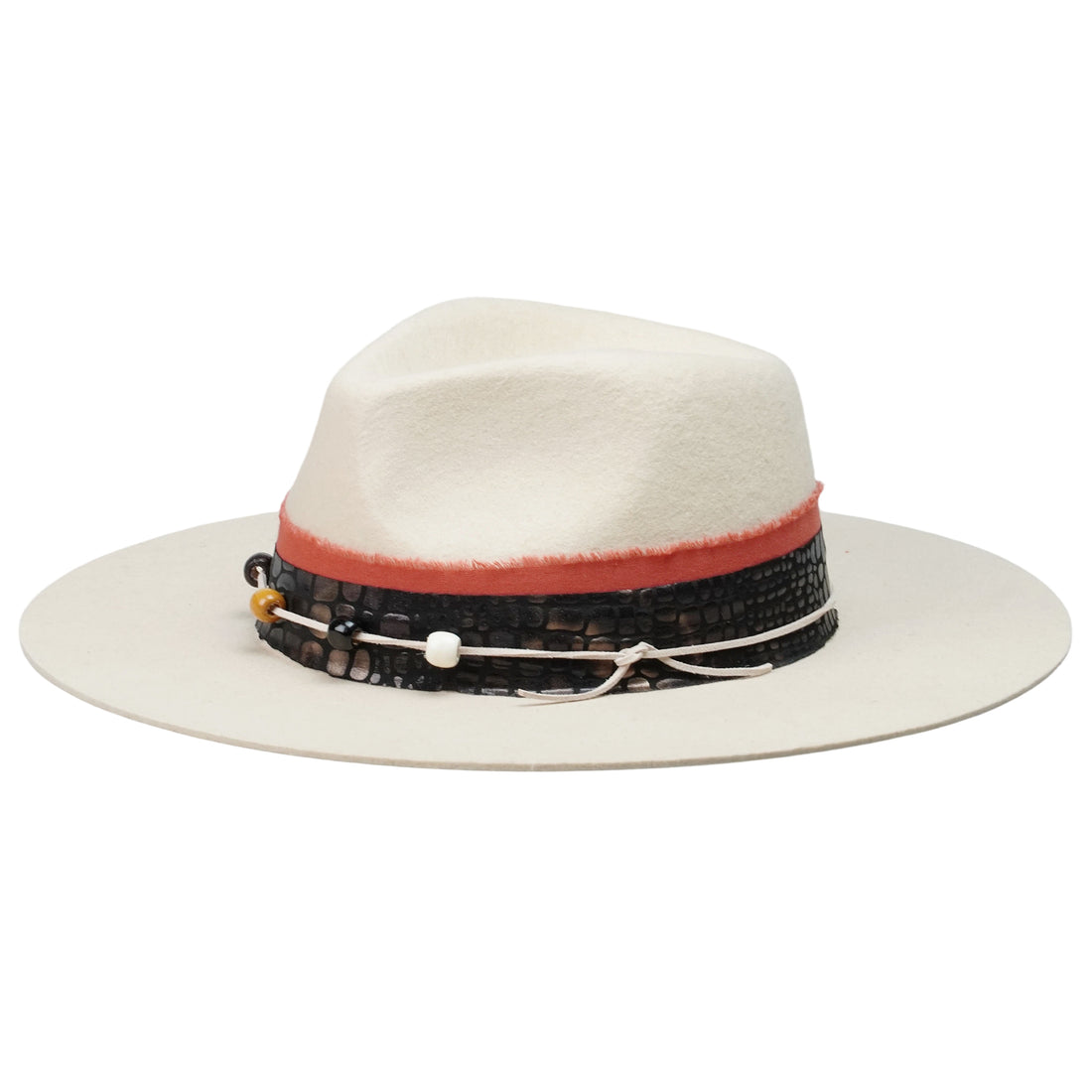 Felt Teardrop Hat with Vibrant Bead Detailing