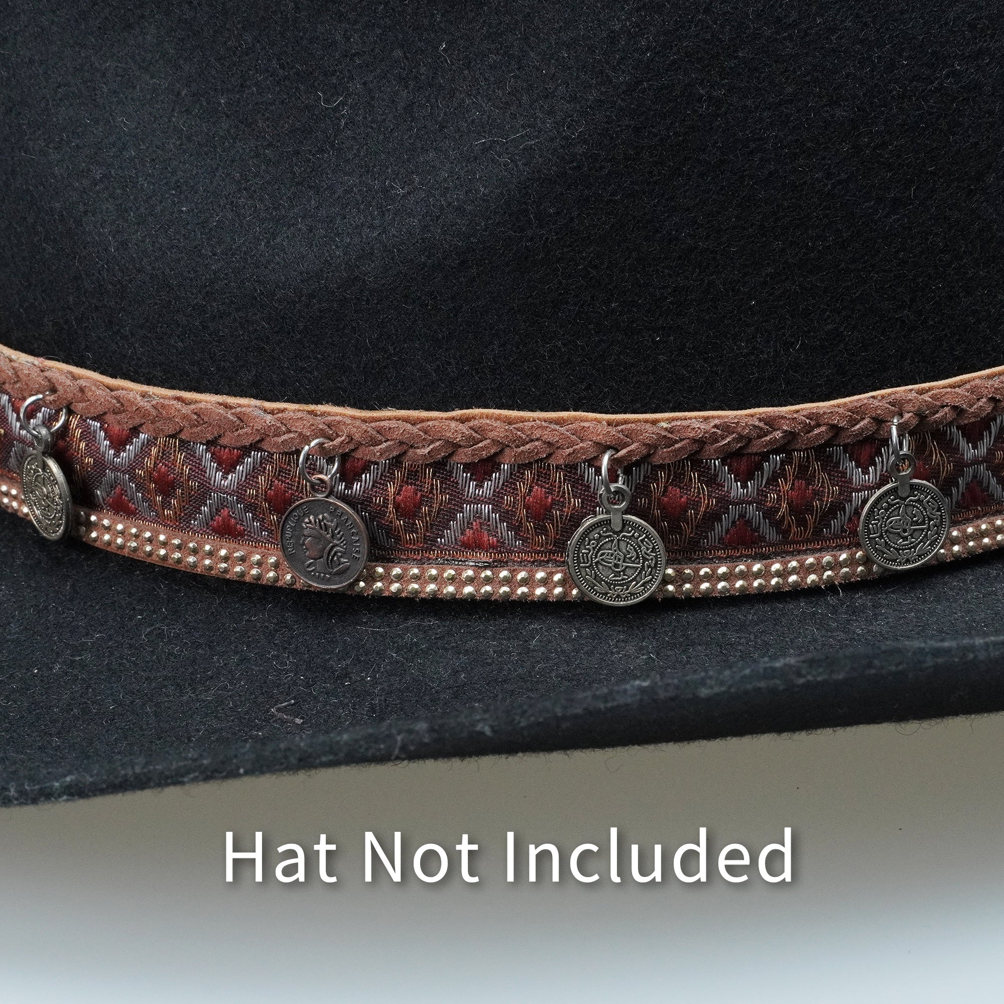 BRAIDED VINTAGE METAL HAT BAND