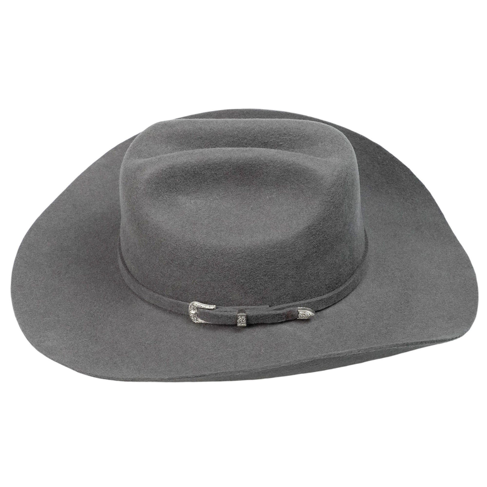 Classic Cattleman Western Hat - Gray with Thin Strap