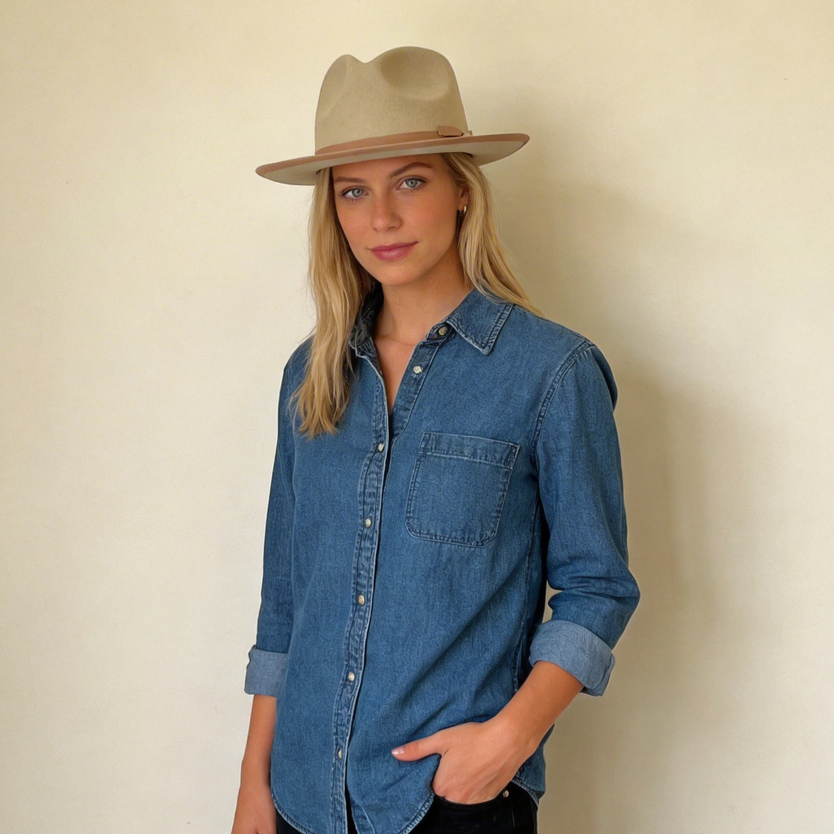 Oatmeal Fedora – Knotted Cord Band