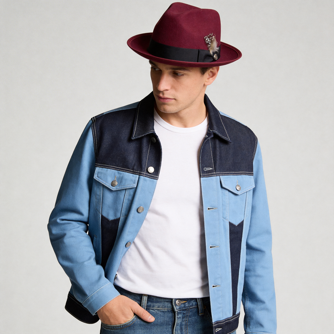 Burgundy Fedora Hat