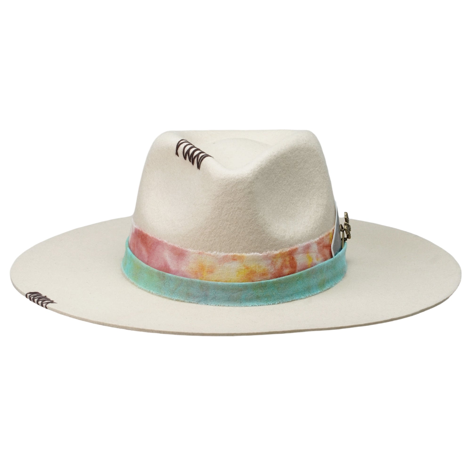 Elegant Teardrop Crown Hat – Minimalist Base, Playful Card Motif