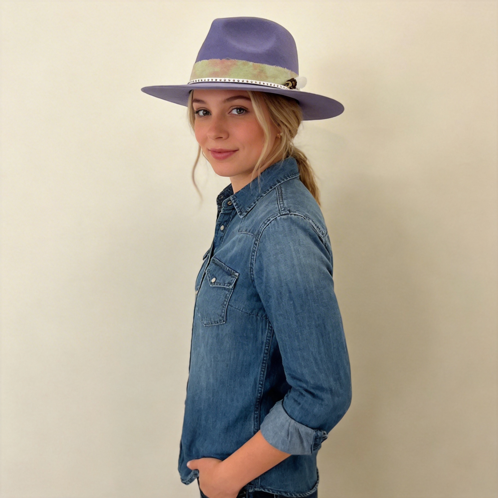 Modern Purple Hat – Custom Band Accents