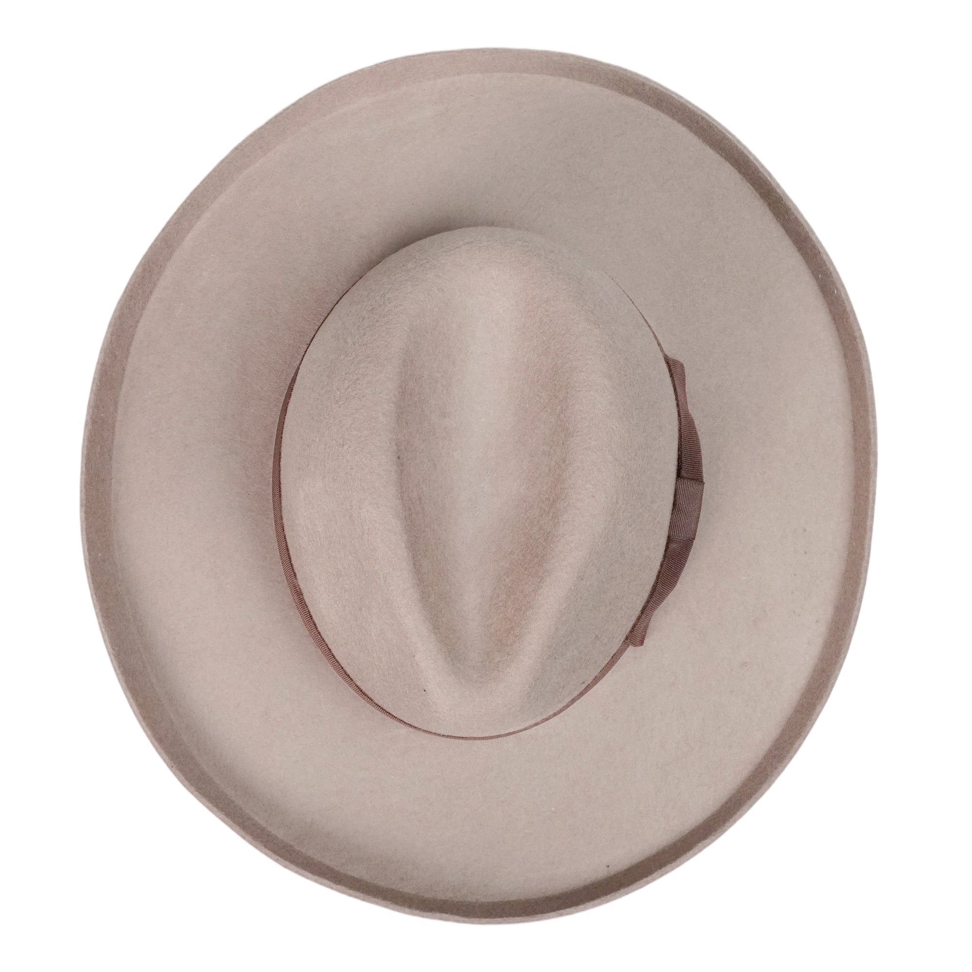 Oatmeal Pencil Curl Felt Hat with Bow