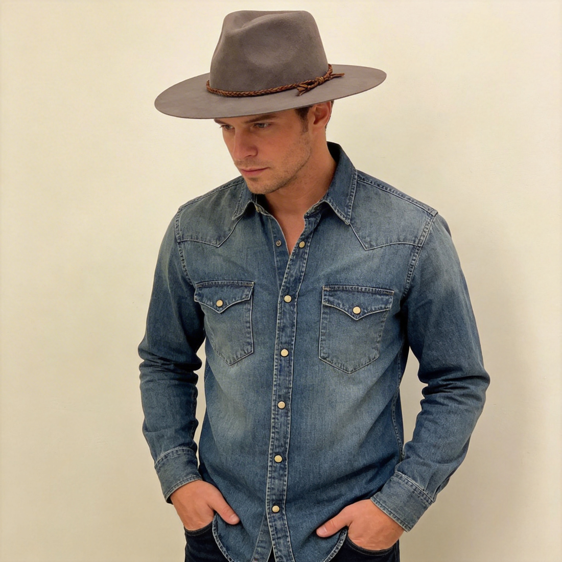 Modern Earthy Gray Hat