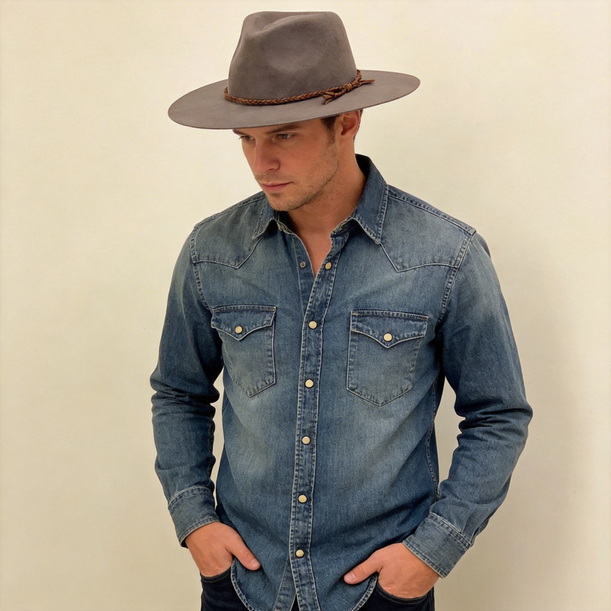 Modern Earthy Gray Hat