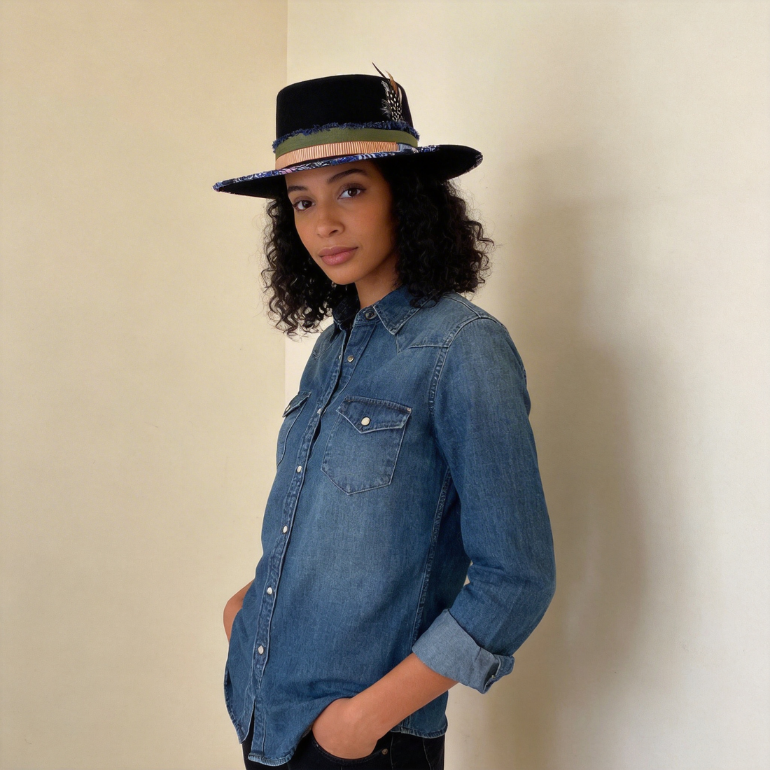 Premium Felt Hat – Bold Trim, Minimal Base