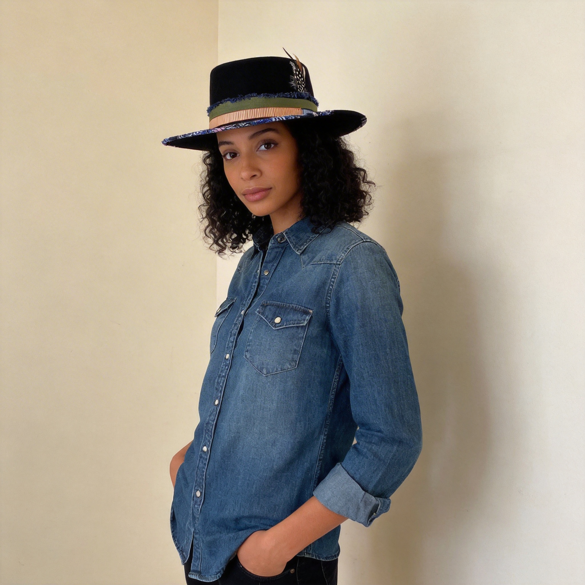 Premium Felt Hat – Bold Trim, Minimal Base
