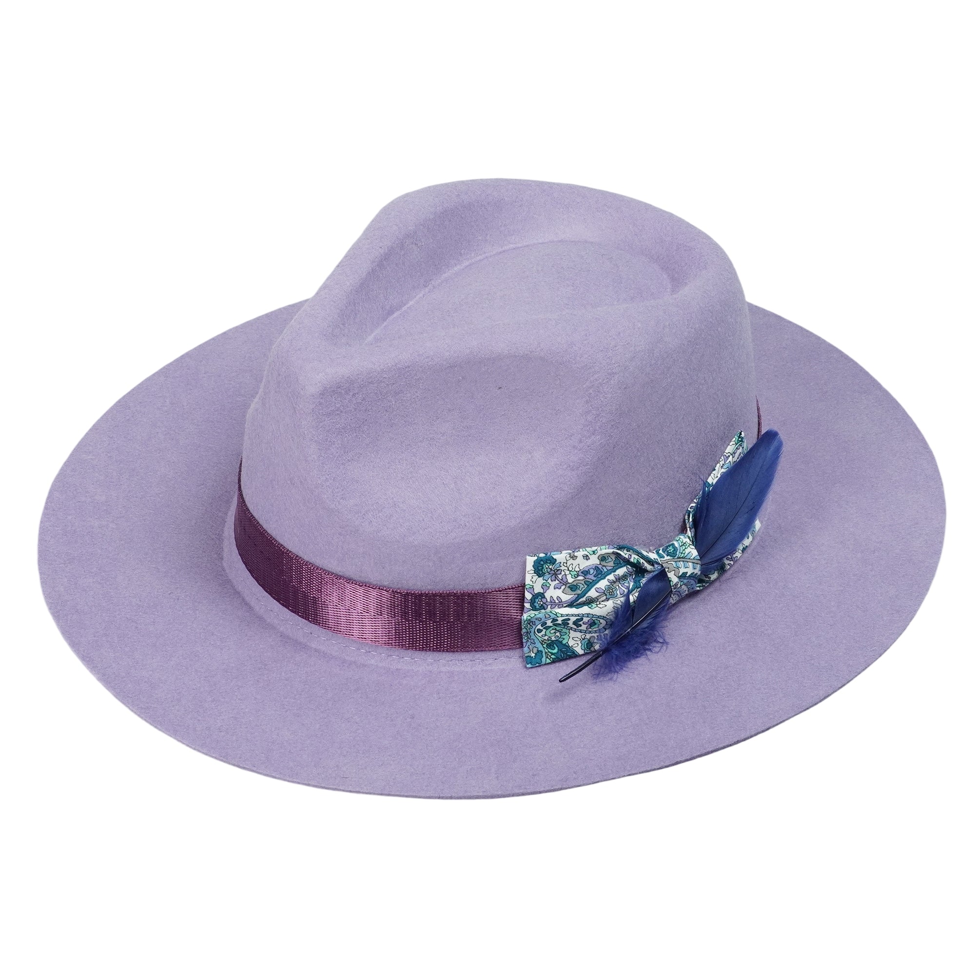 Modern Felt Hat – Straight Brim, Luxe Satin Trim