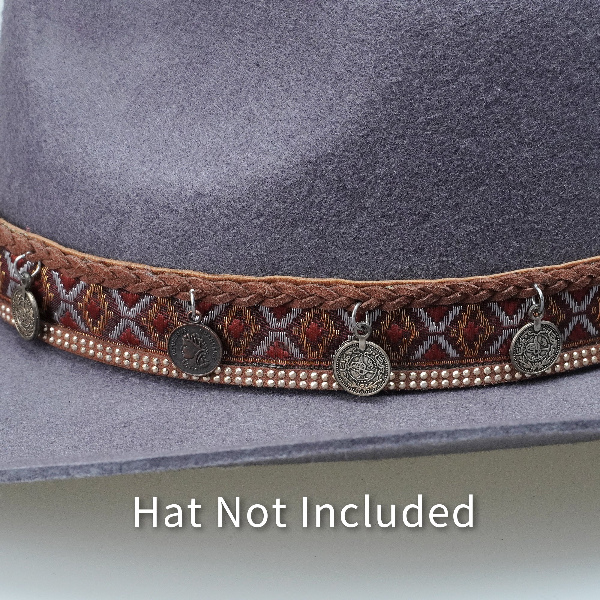 BRAIDED VINTAGE METAL HAT BAND