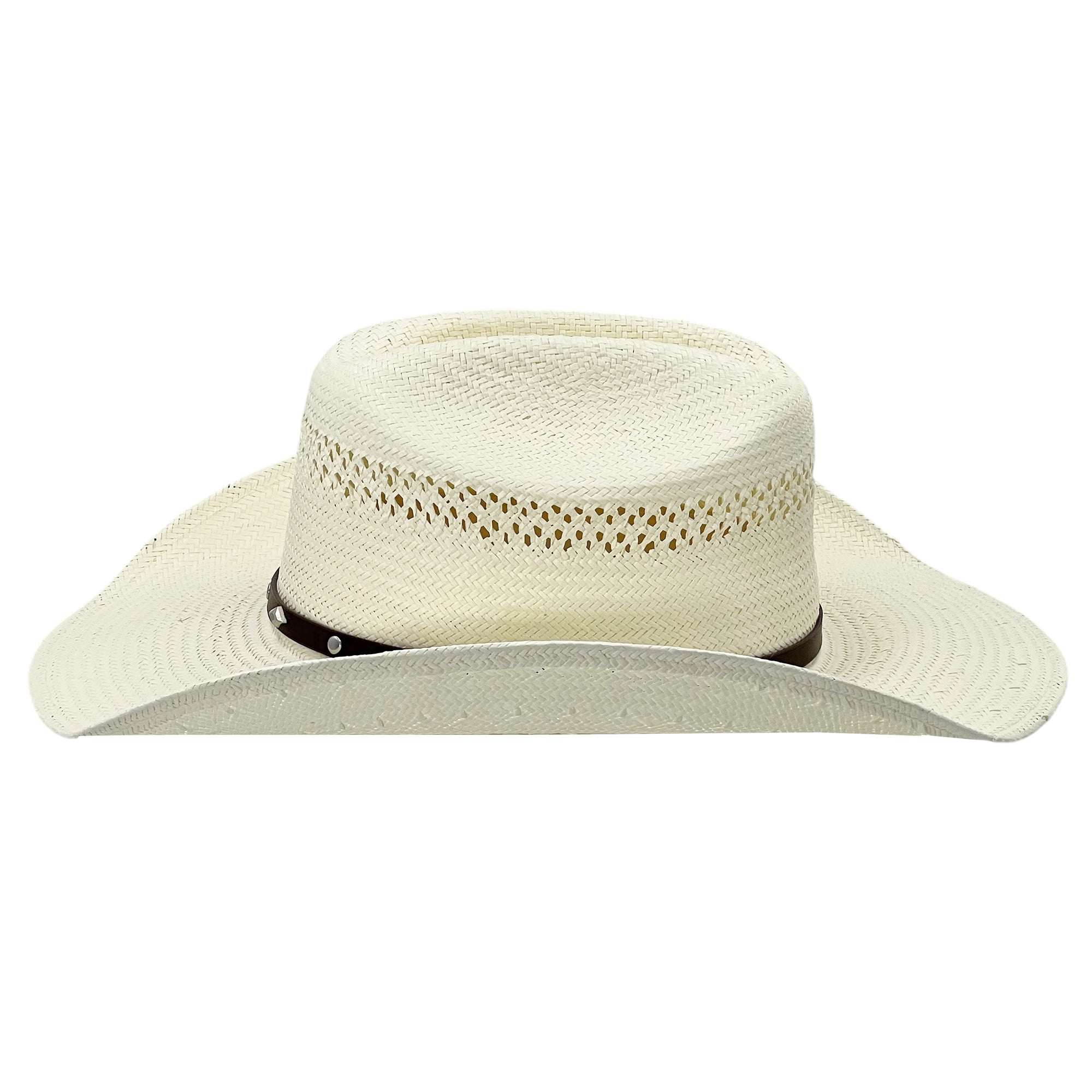Straw Hat – Off-White with Upturned Brim