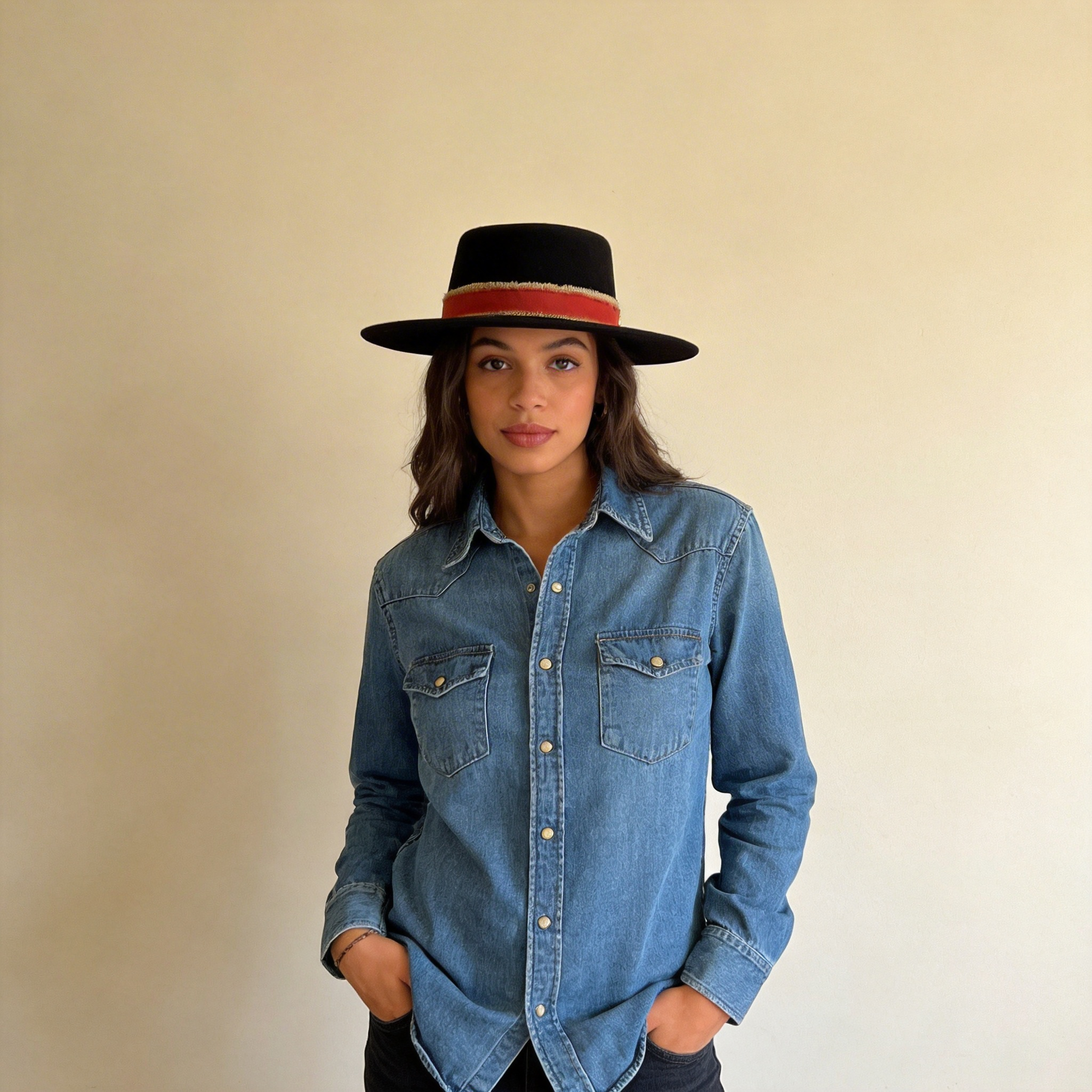 Custom Fabric Gambler Hat – Deep Black