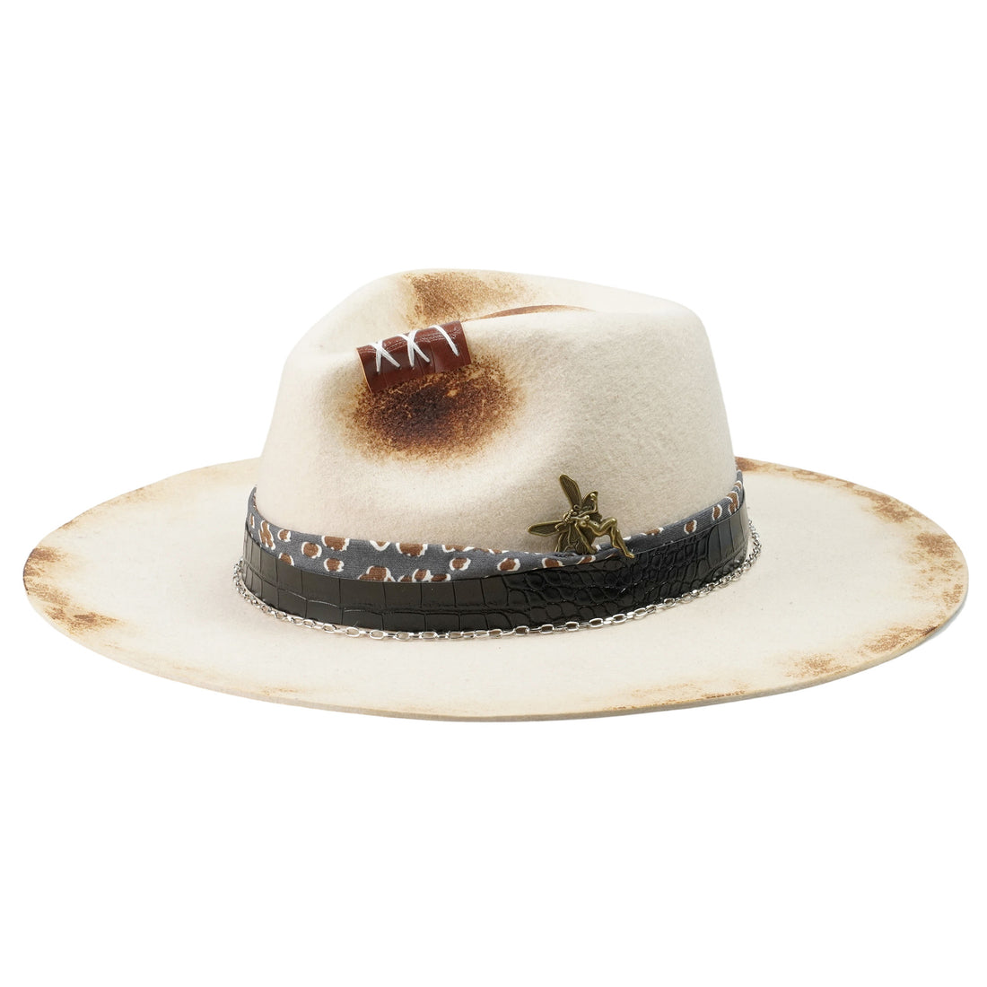 Artistic Felt Hat – Light Tone, Rebellious Hardware