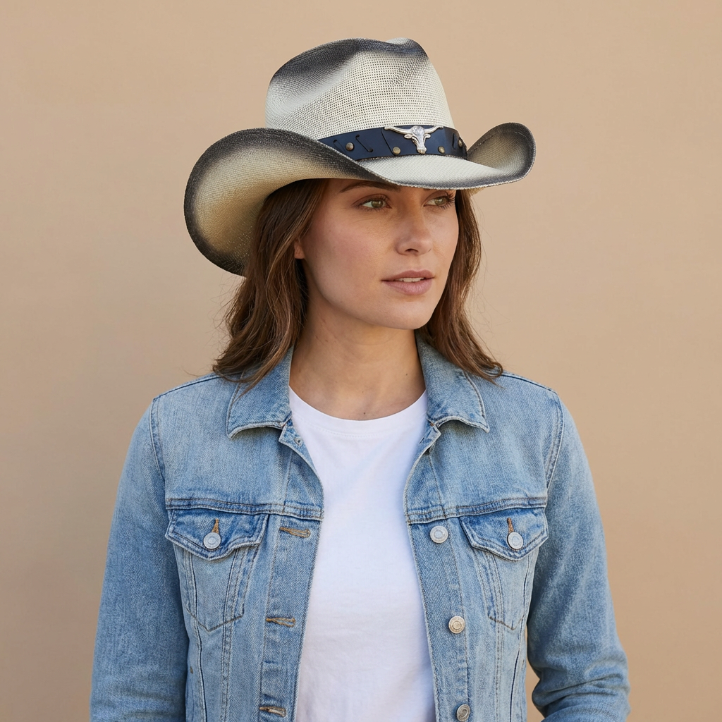 Western Hat – Custom Leather & Metal Detail