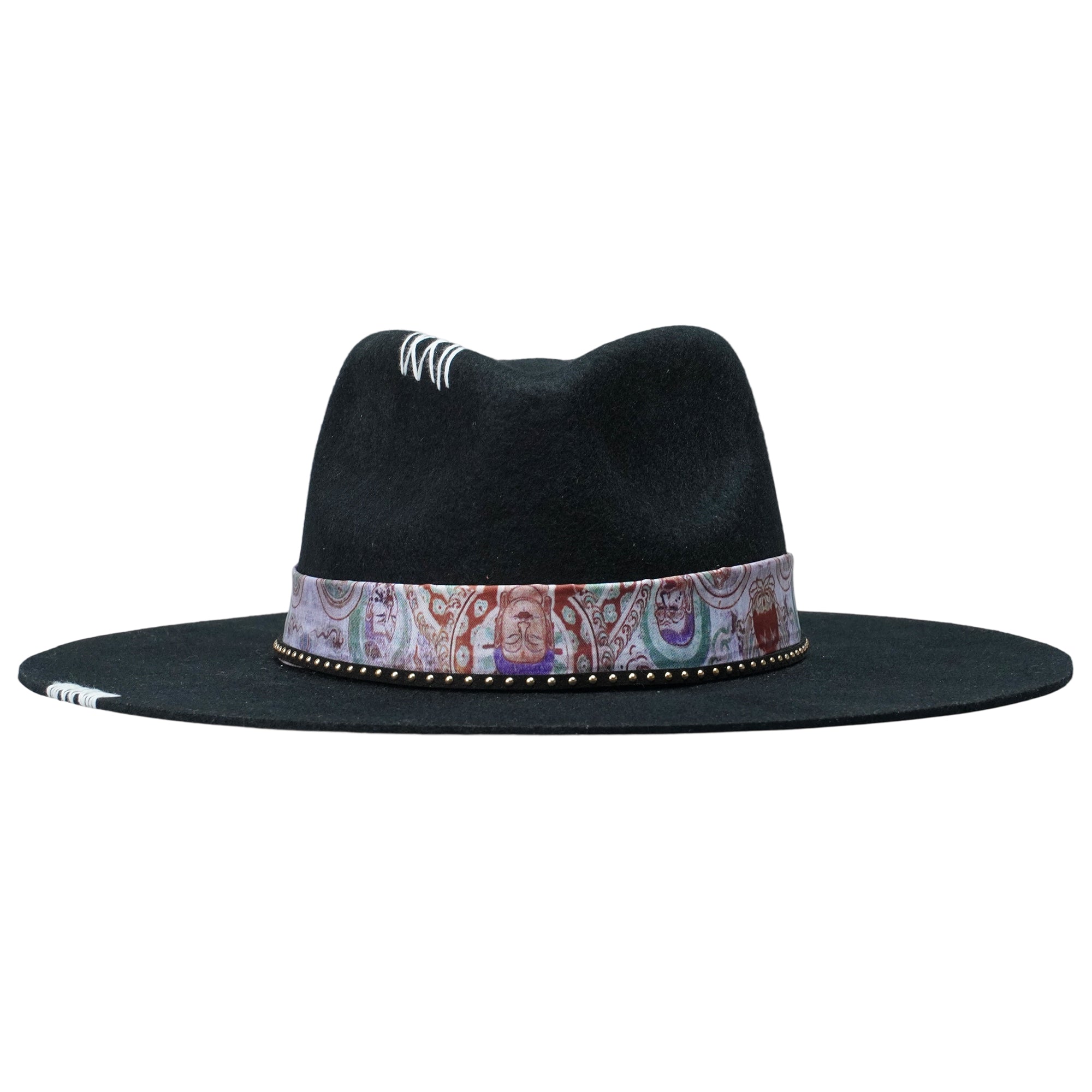 Modern Black Hat: Custom Fabric and Simple Tie