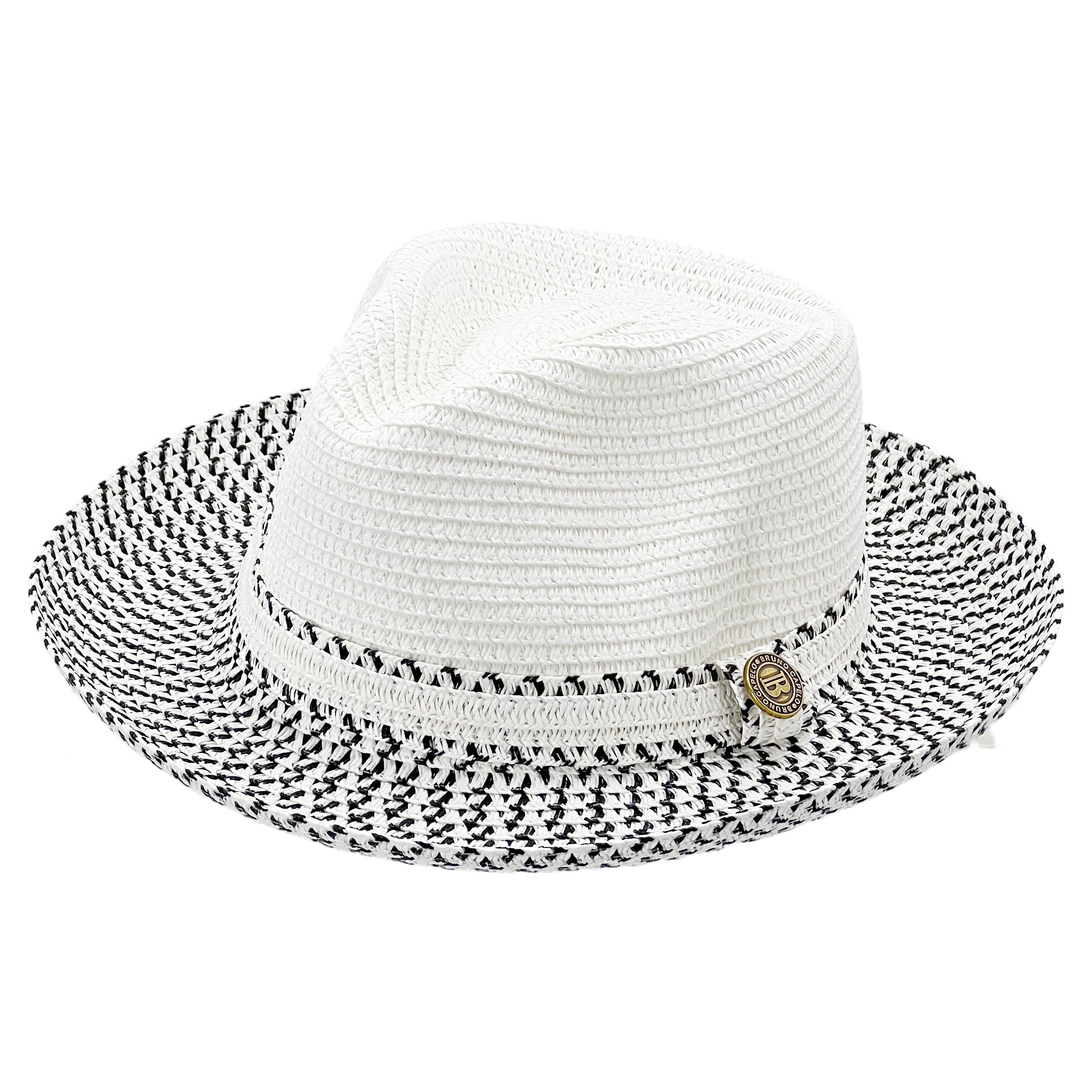 Lightweight Two-Tone Straw Fedora