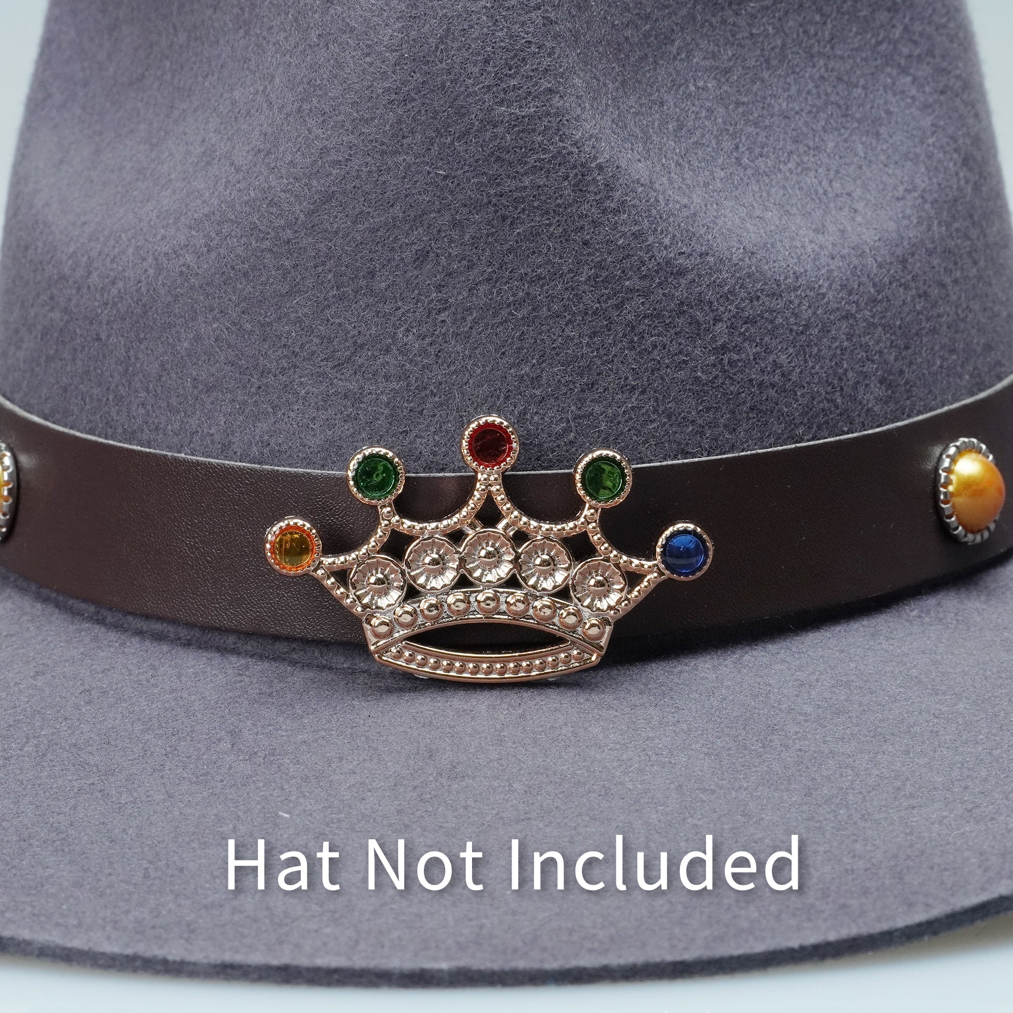 ROYAL CROWN LEATHER HAT BAND